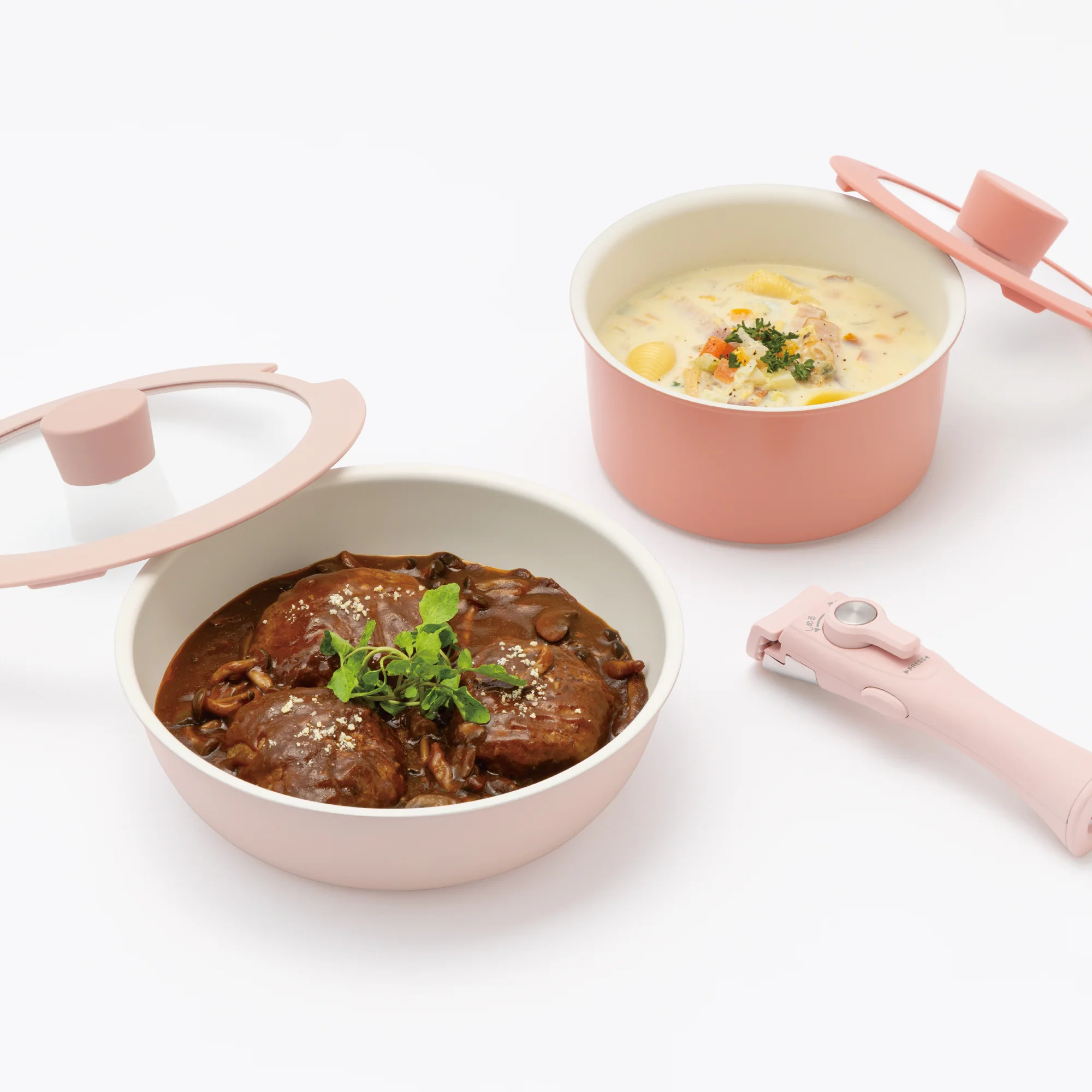 GO TABLE 鍋・フライパン ベーシック5点セット ピンク - Image 2