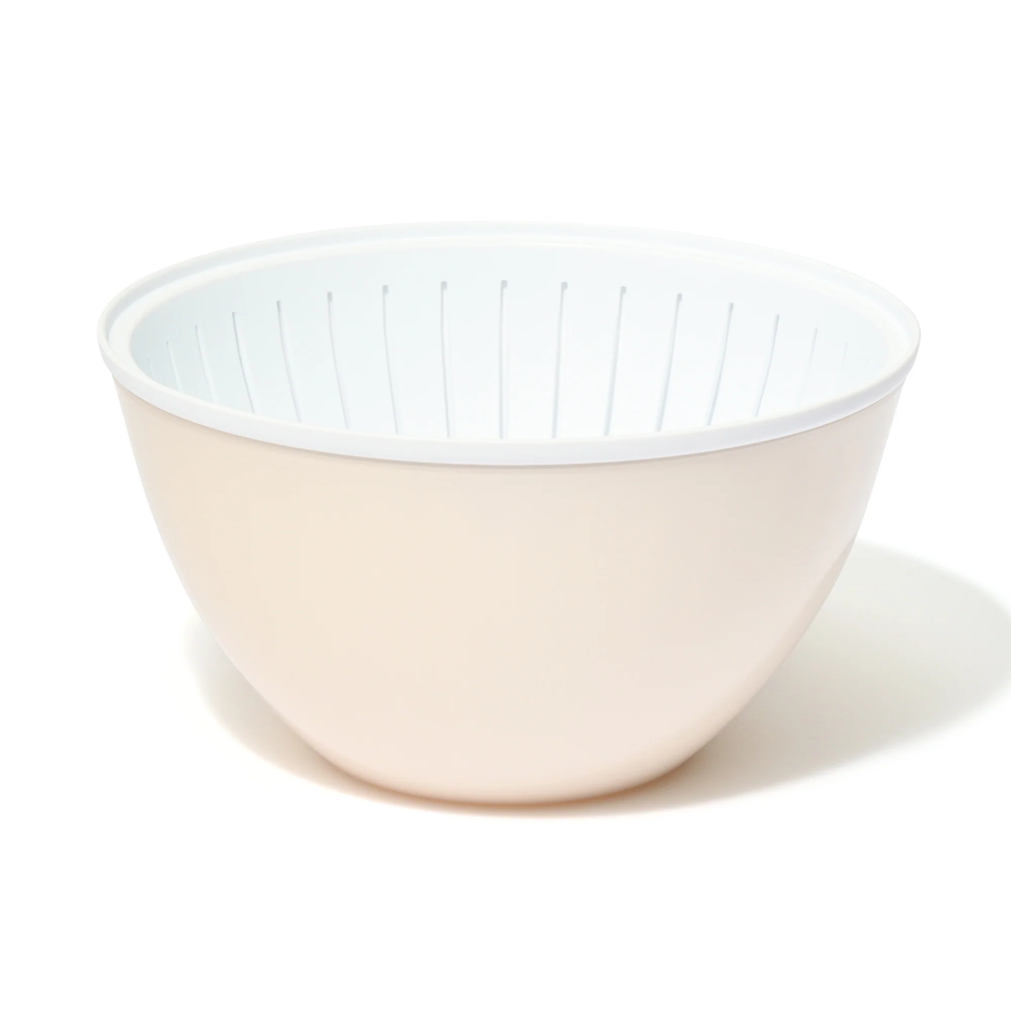 耐熱レンジボウル＆ざるセット 20cm アイボリー - Image 3