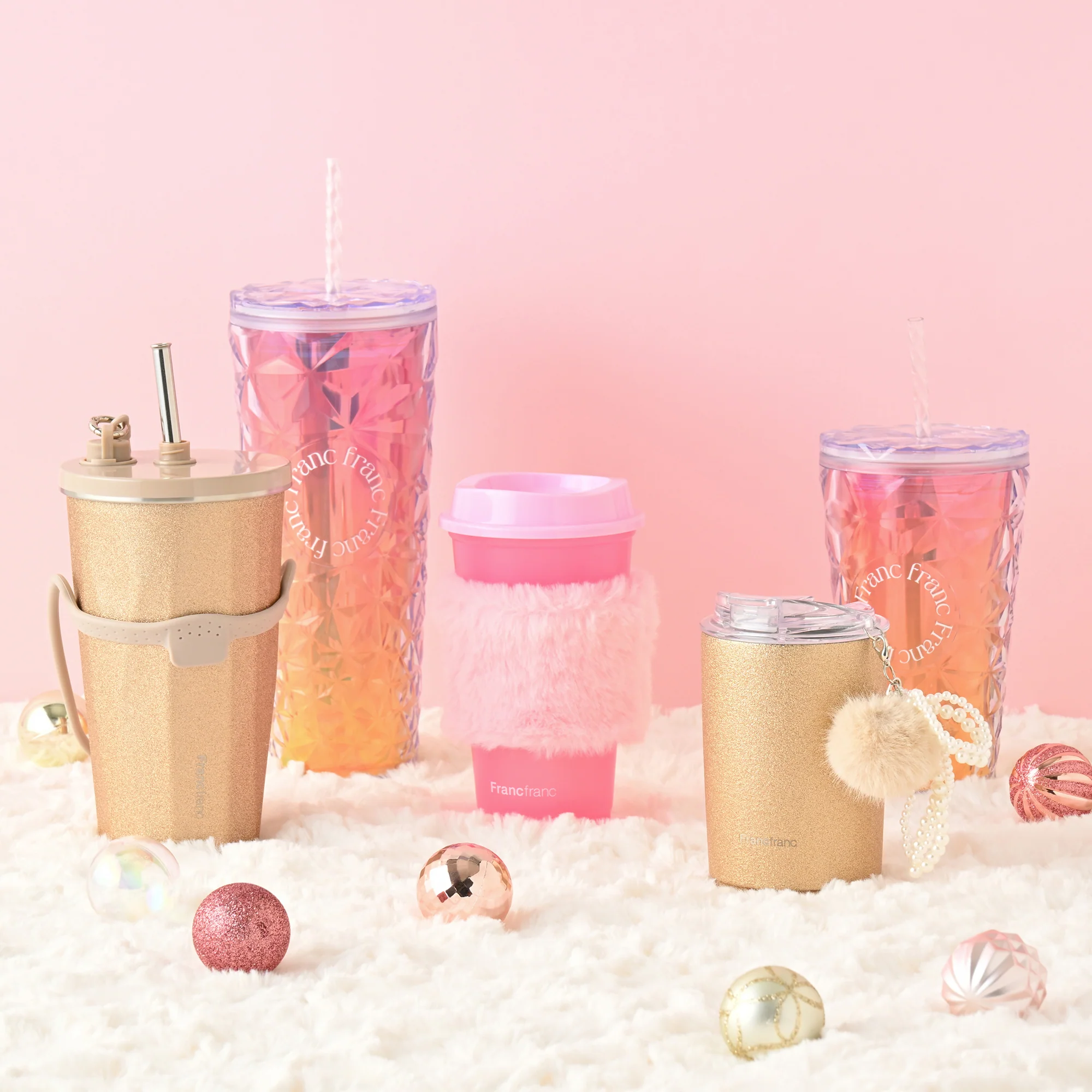オーロラ プラスチックタンブラー L ピンク - Image 4