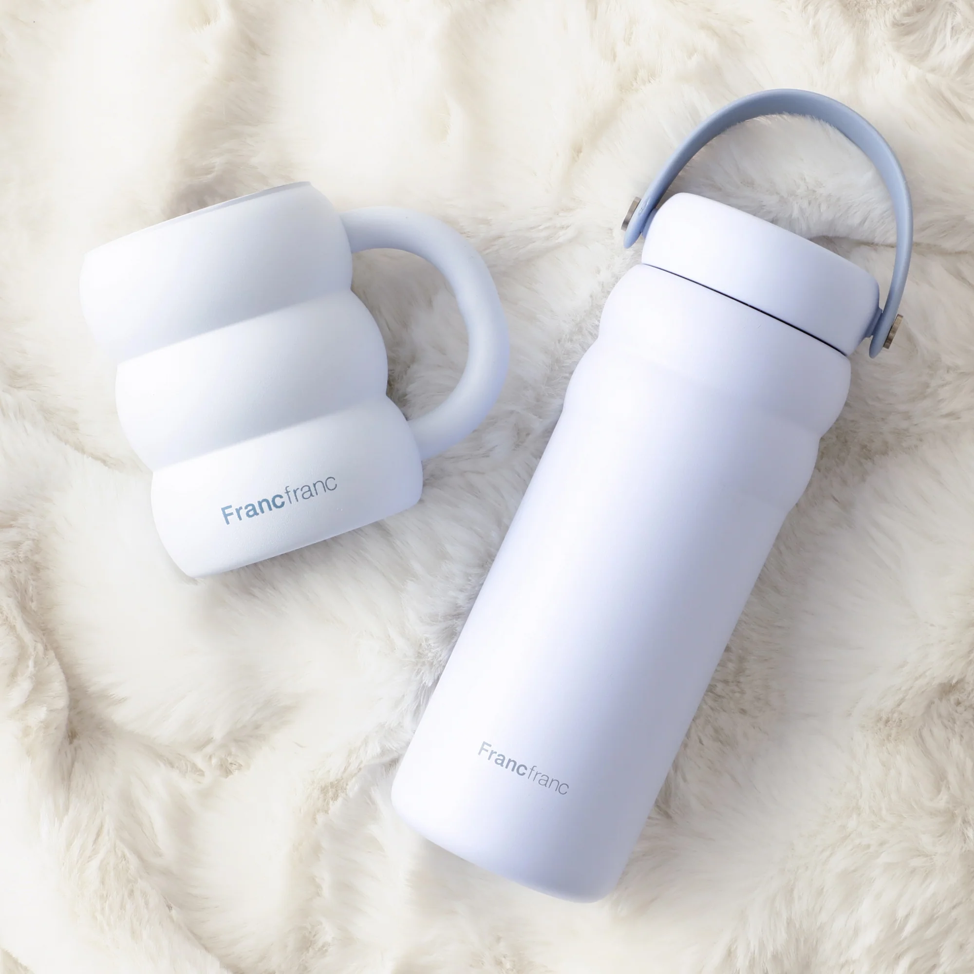 もこもこ ステンレスボトル 480ml ブルー - Image 8