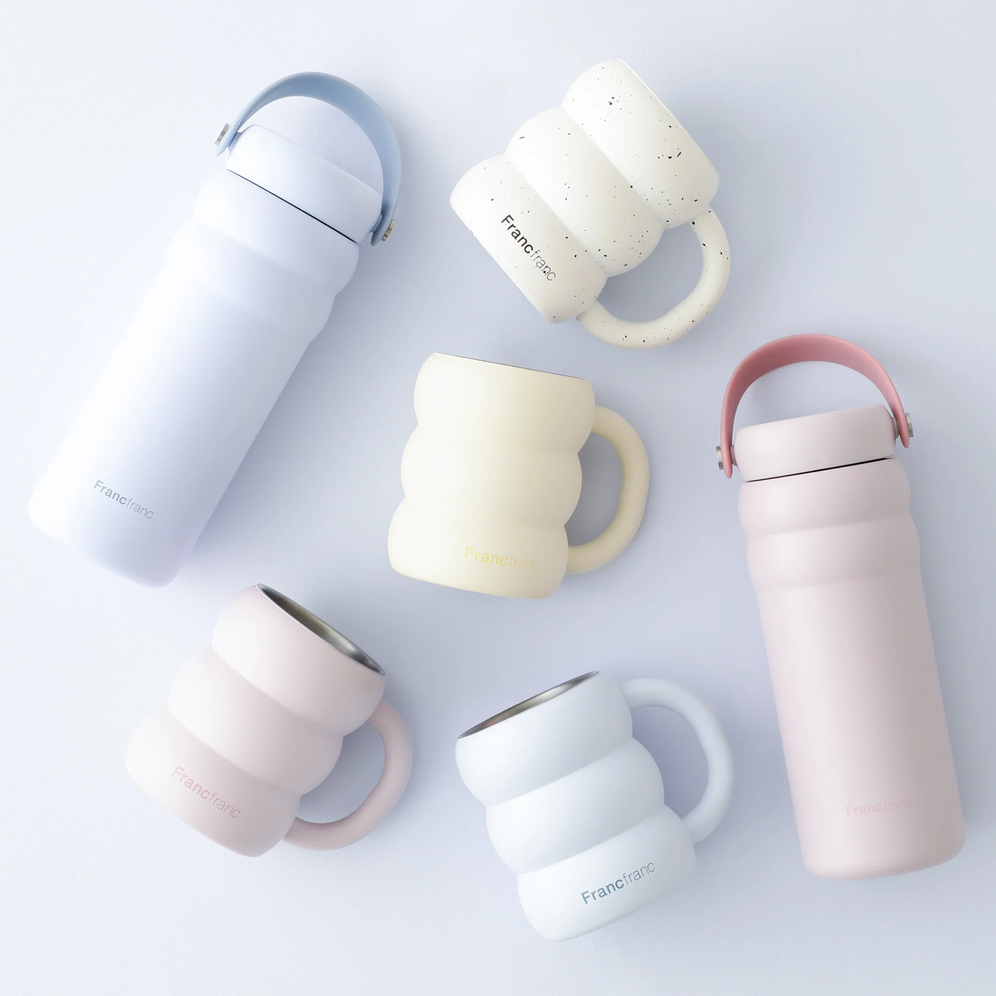 もこもこ ステンレスボトル 480ml ブルー - Image 9