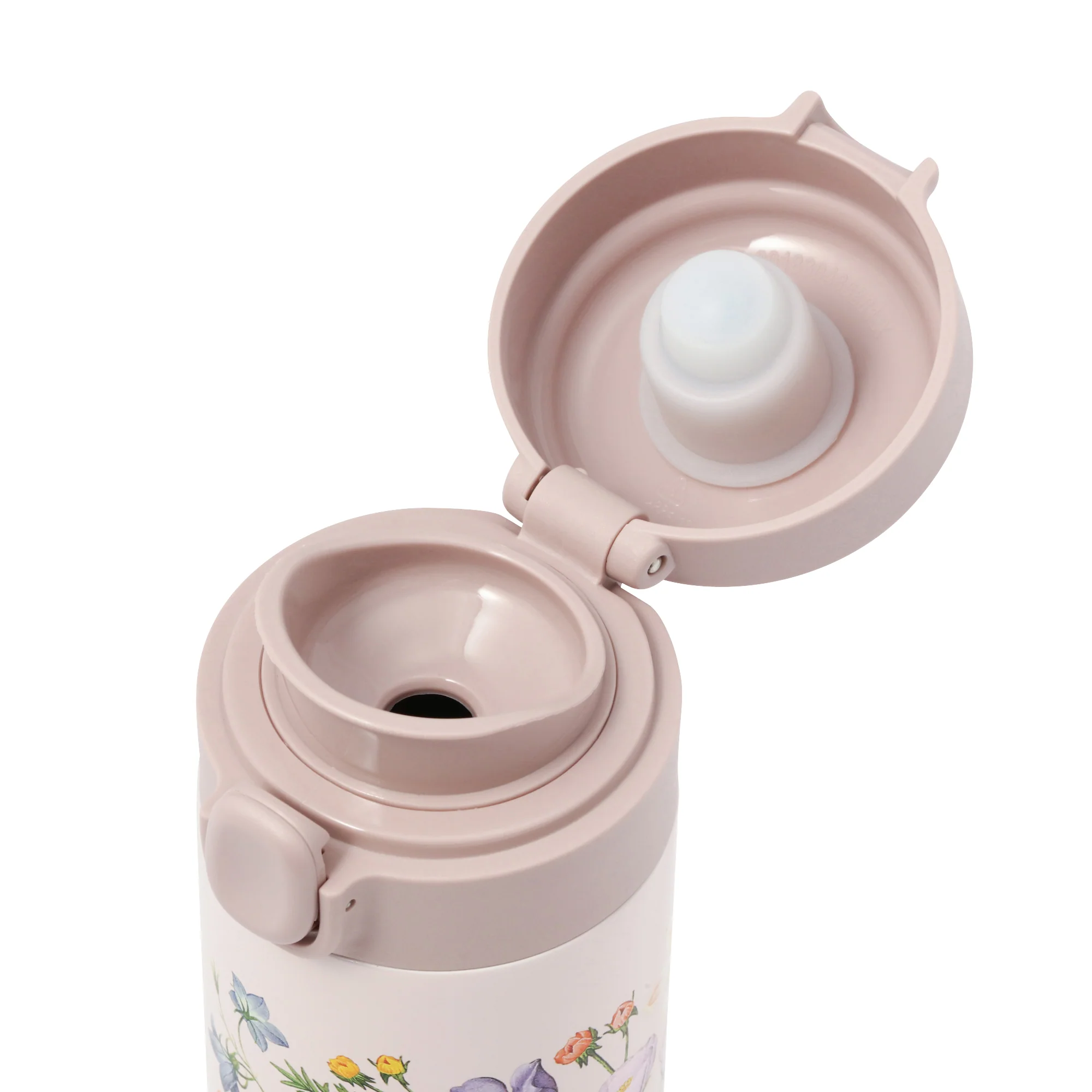 ワンタッチ ステンレスボトル 480ml マルチフラワーピンク - Image 4
