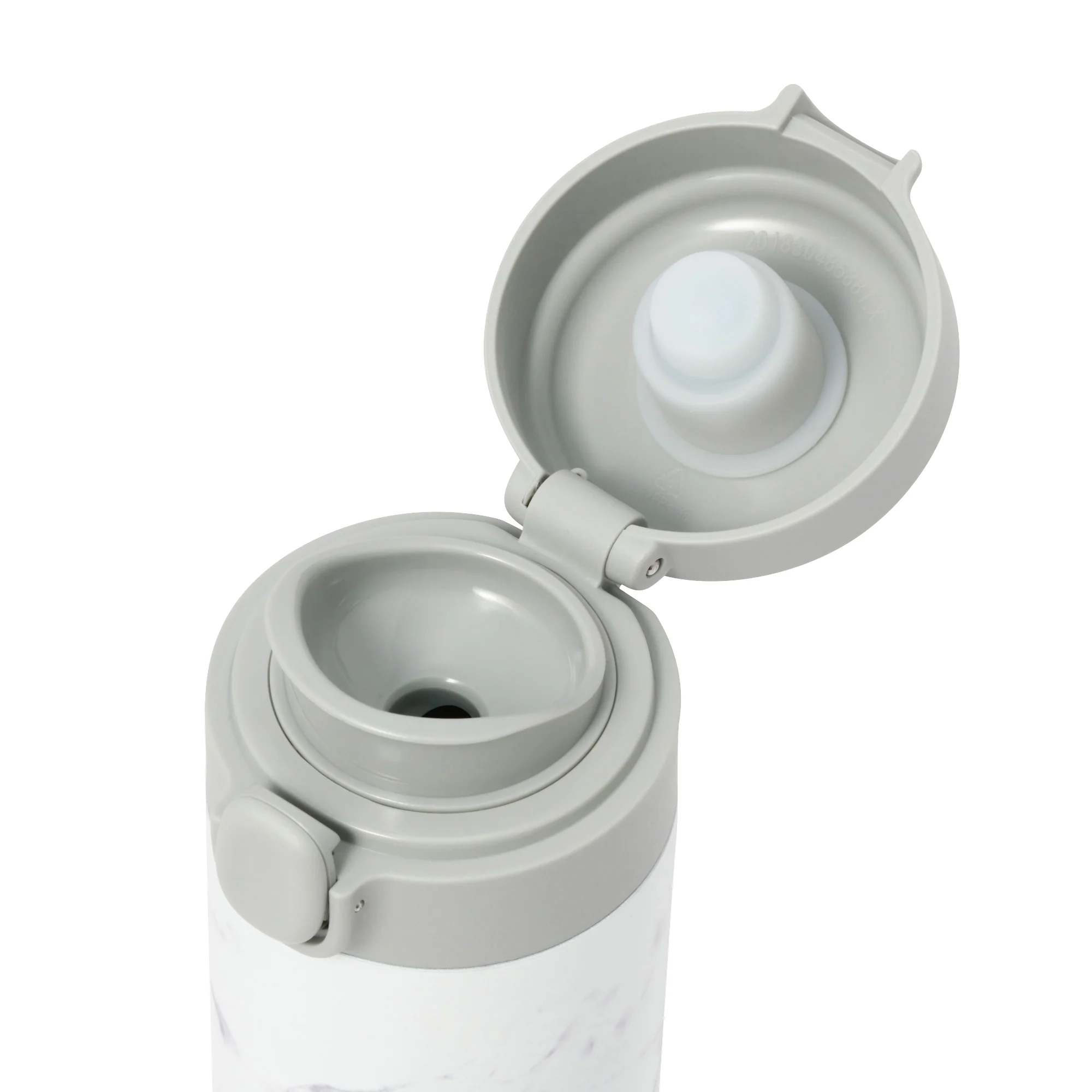ワンタッチ ステンレスボトル 480ml マーブルホワイト - Image 5