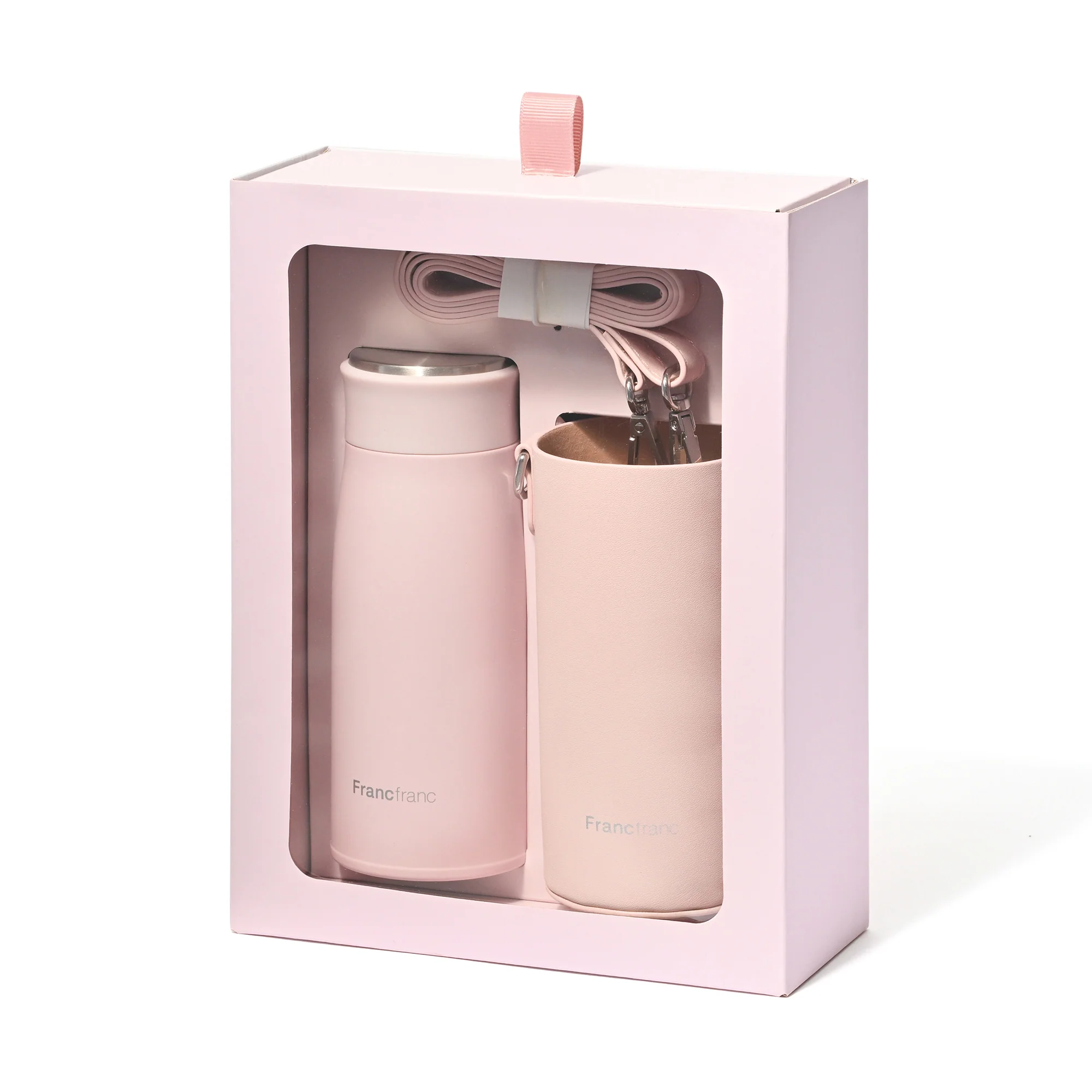 マット ステンレスボトル ホルダーセット 350ml ピンク - Image 11