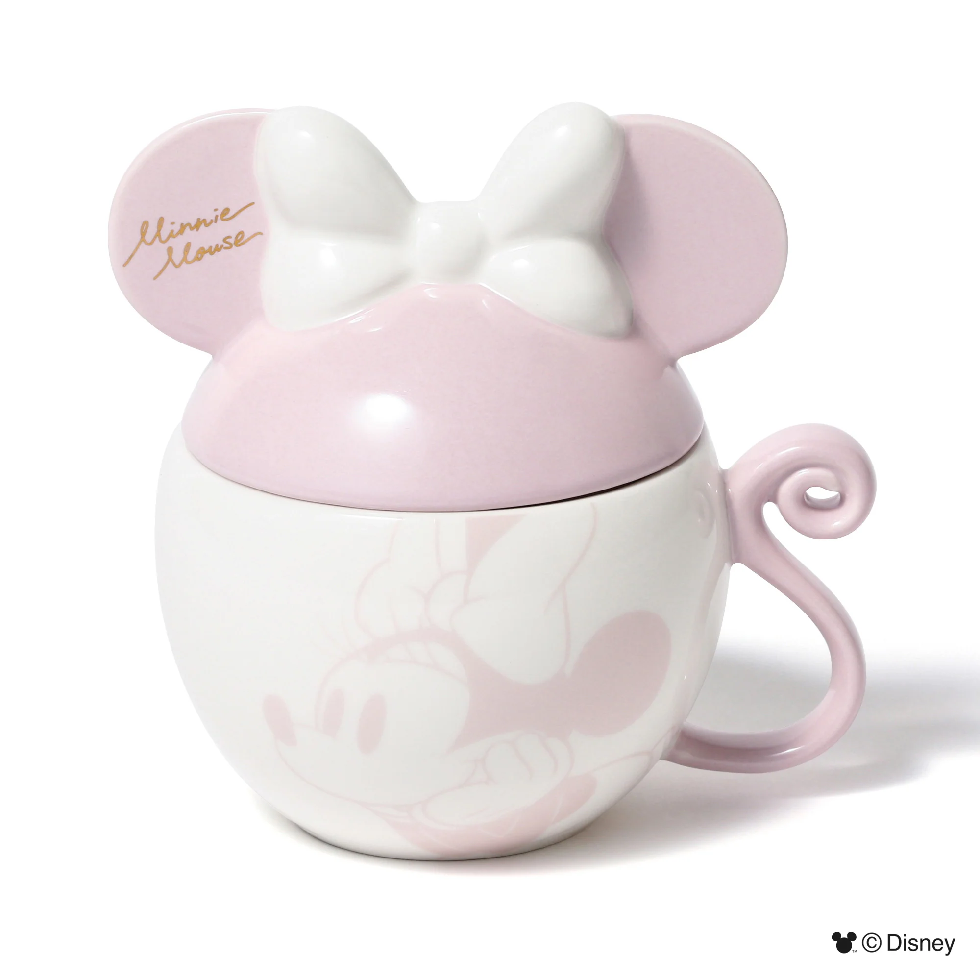 ディズニー ペアマグ モチーフ ピンク×グレー - Image 3