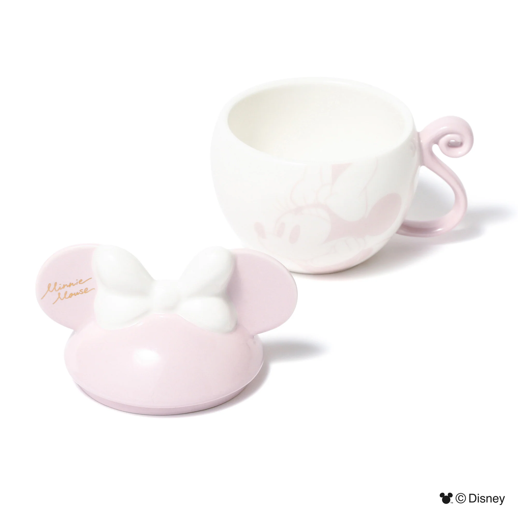 ディズニー ペアマグ モチーフ ピンク×グレー - Image 4