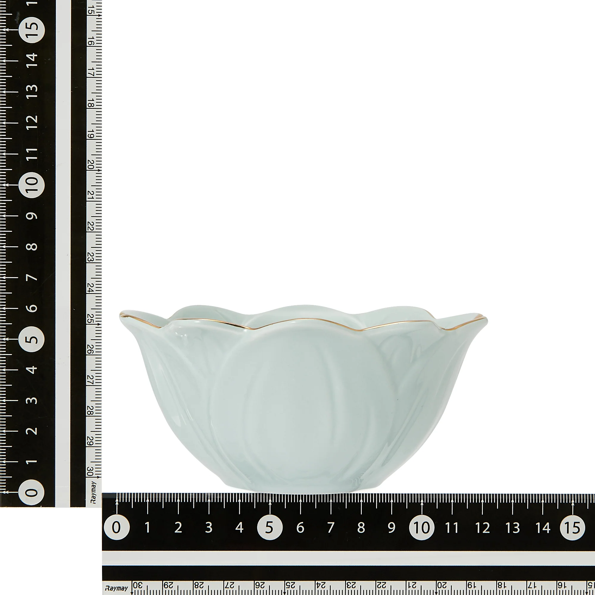 フラワーモチーフ ボウル ブルー - Image 6
