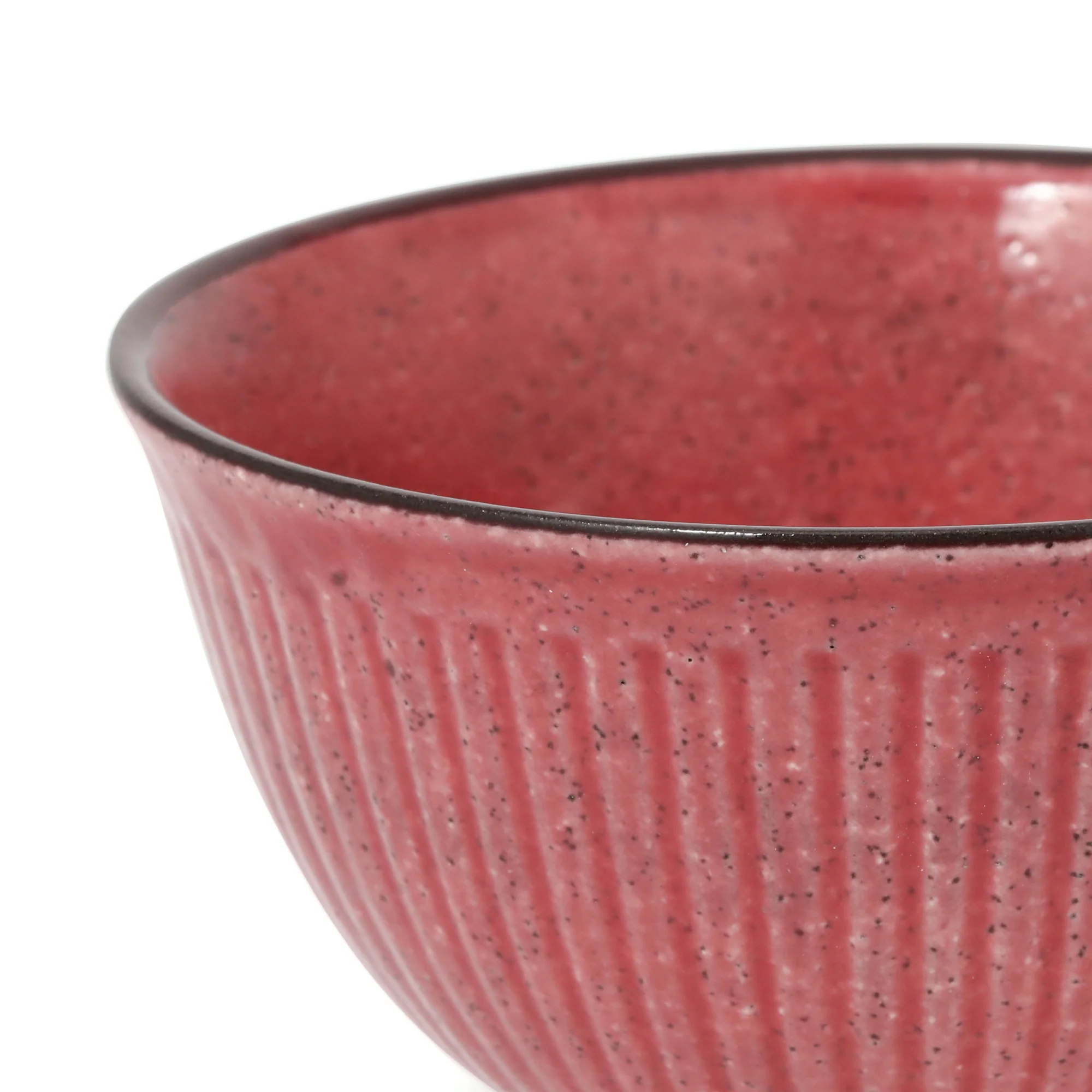美濃焼 飯碗 しのぎ L レッド - Image 4