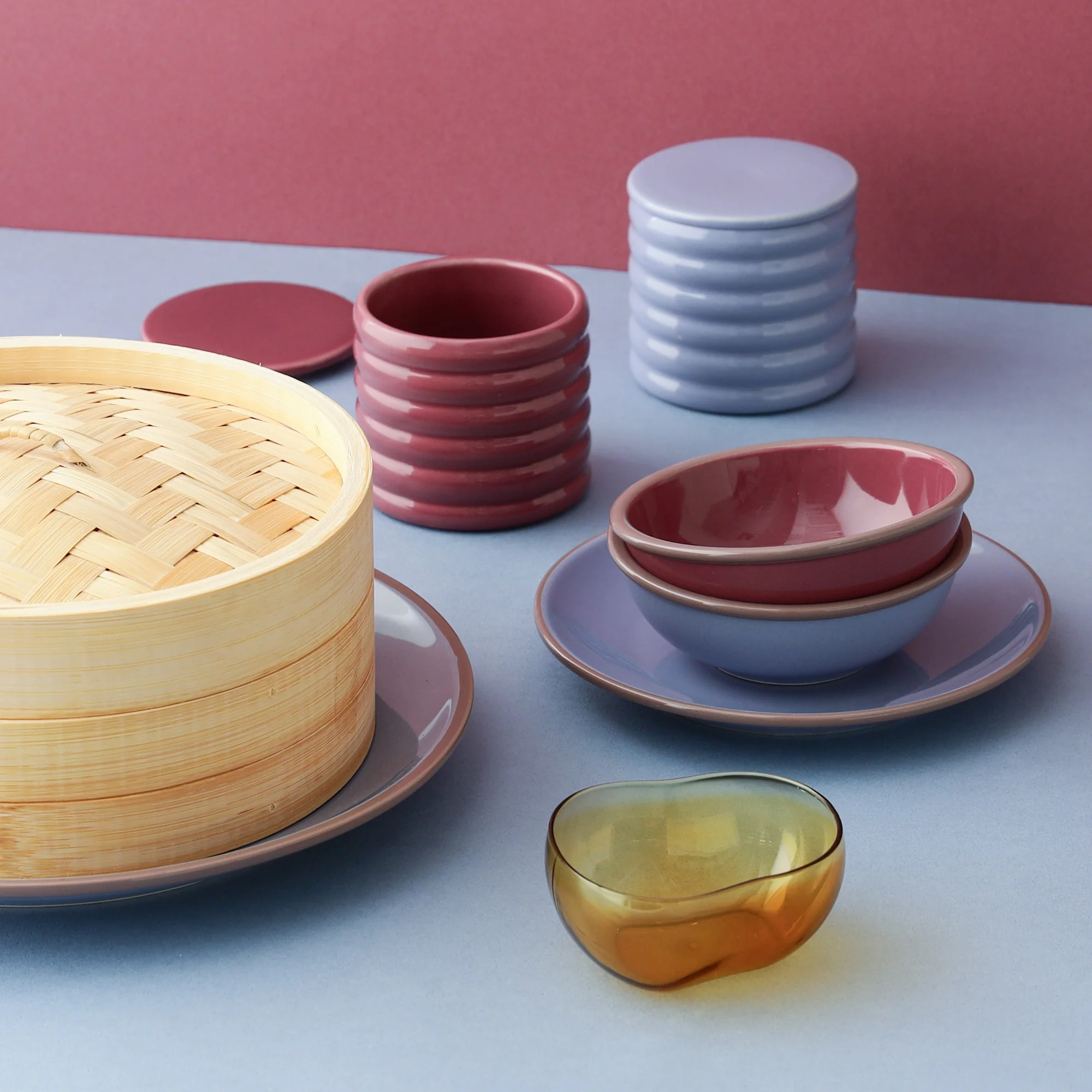 スカラップ 蒸しカップ レッド - Image 9