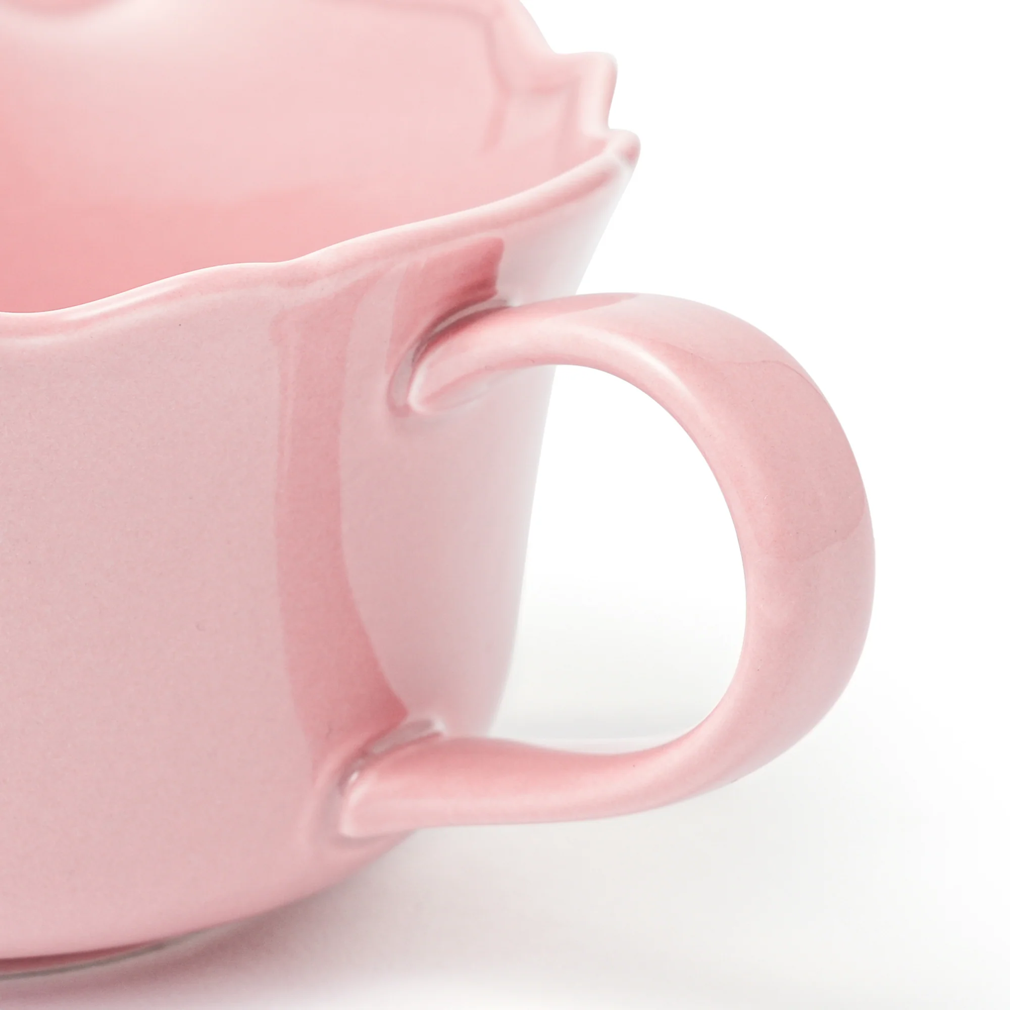 フラワーリム スープカップ ピンク - Image 4