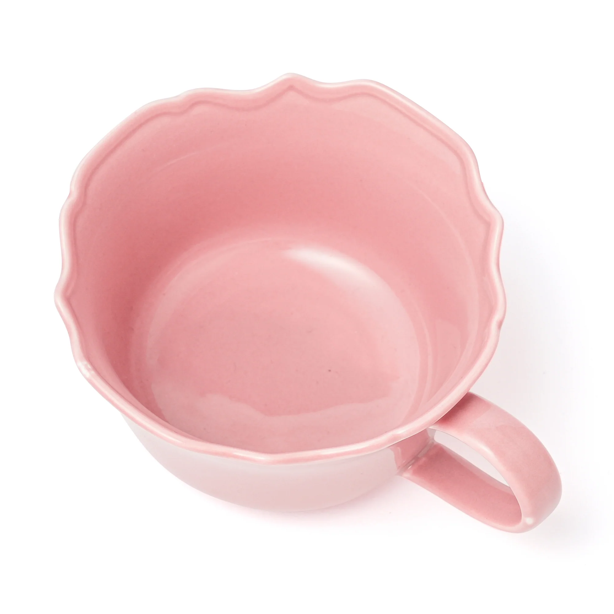 フラワーリム スープカップ ピンク - Image 5