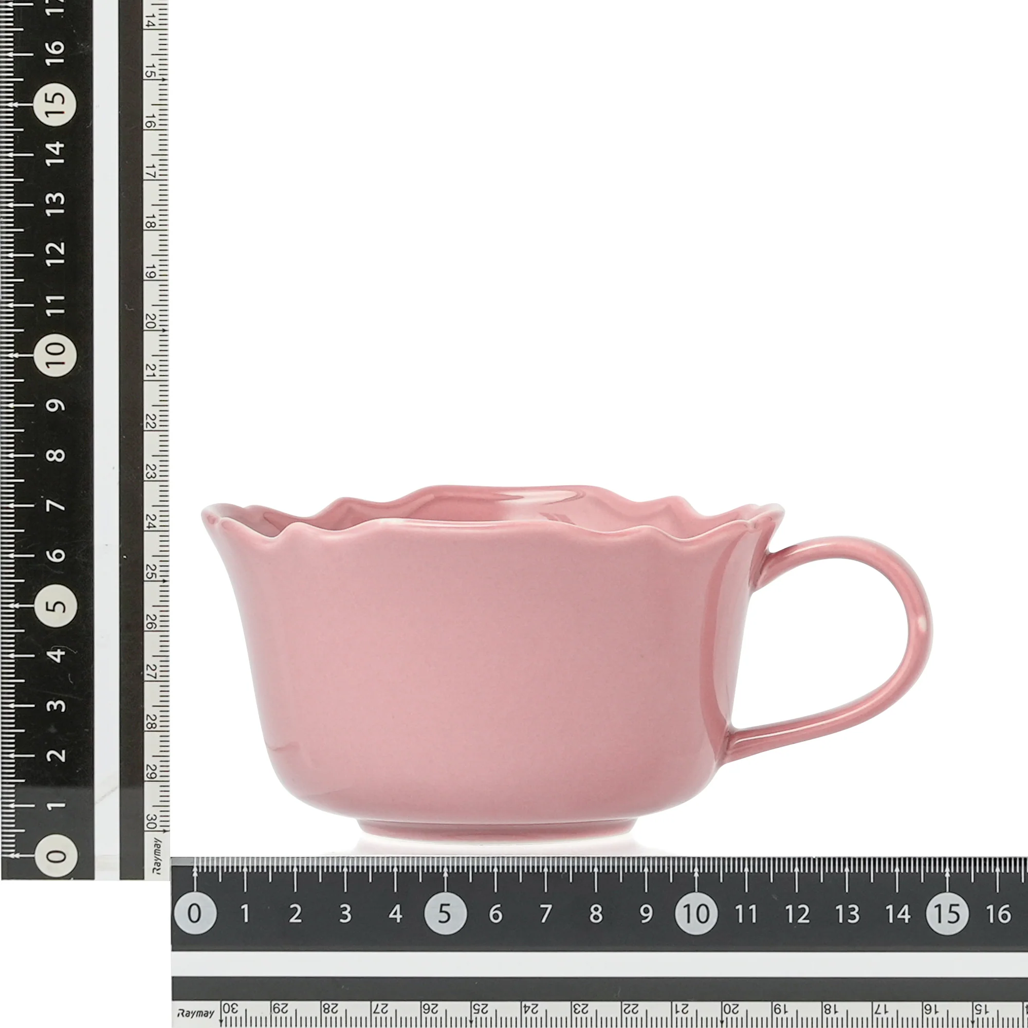 フラワーリム スープカップ ピンク - Image 7