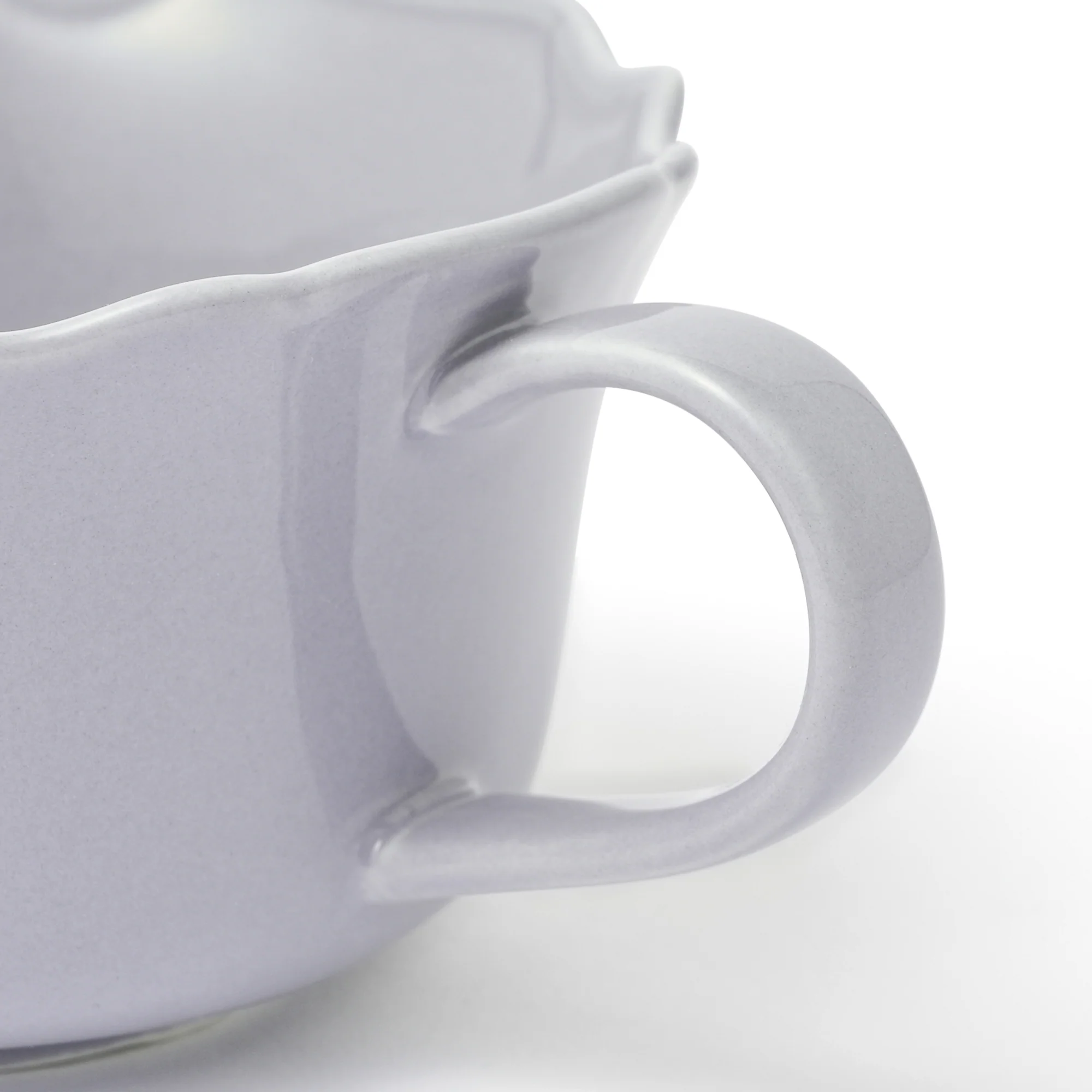 フラワーリム スープカップ ブルー - Image 4