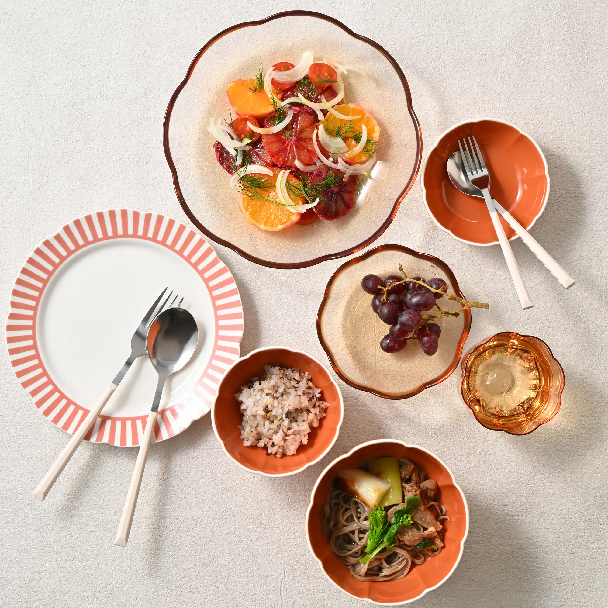 フラワー ミニ 飯椀 オレンジ - Image 3