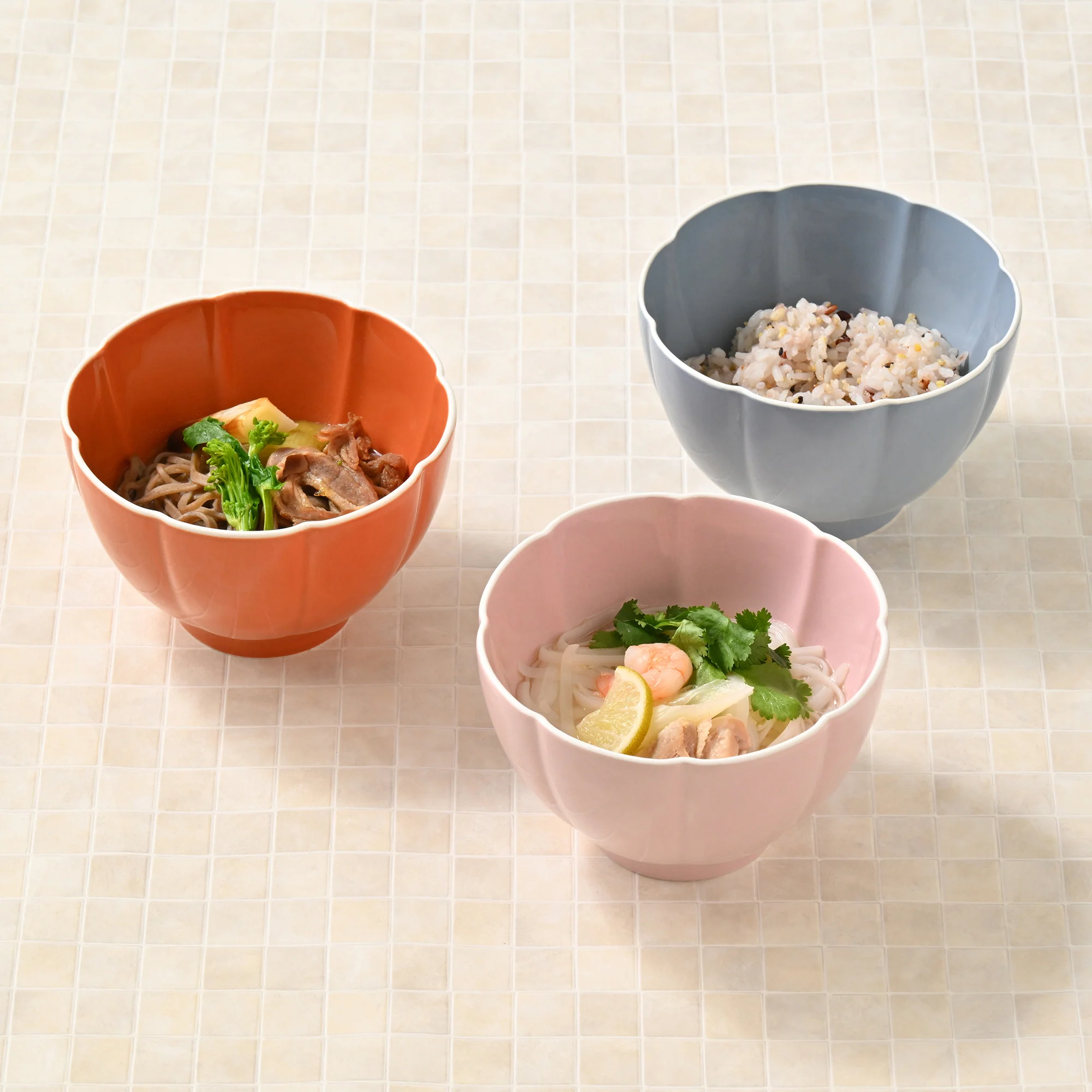 フラワー ミニ 丼ぶり オレンジ - Image 3