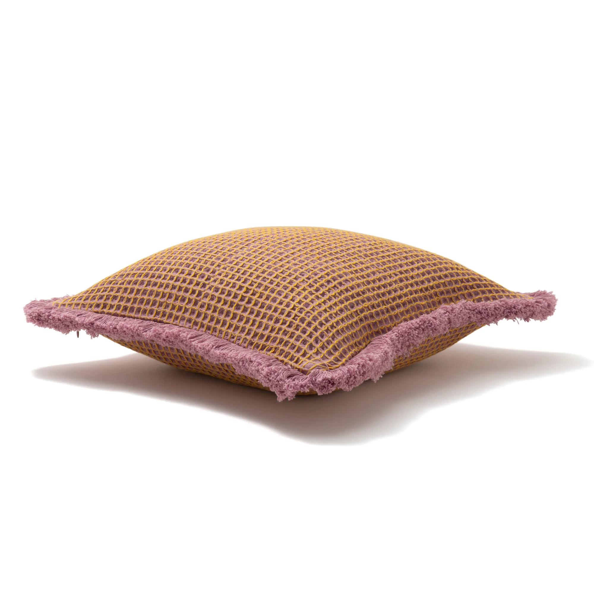ワッフルフリンジ クッションカバー 450×450 パープル (102) - Image 6