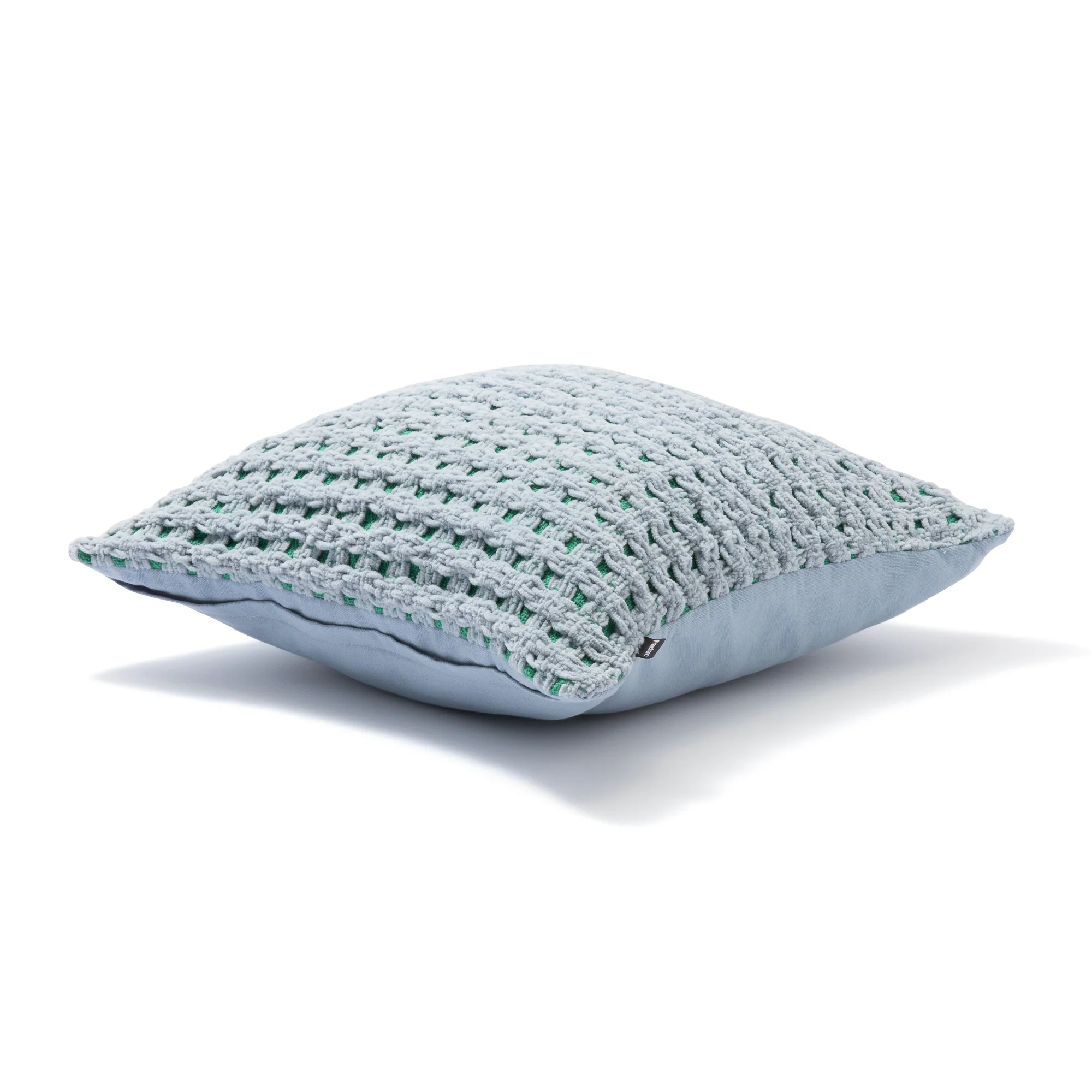 シェニールチェック  クッションカバー 45×45 ブルー（B-099） - Image 6