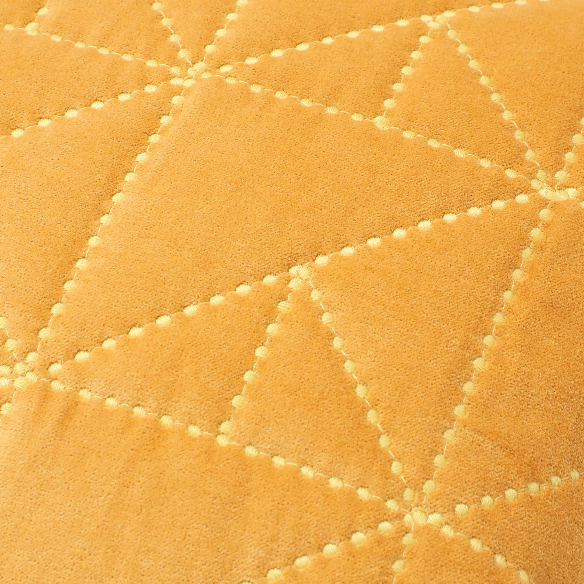 ジオメトリックキルト クッションカバー 45×45 イエロー（049） - Image 6