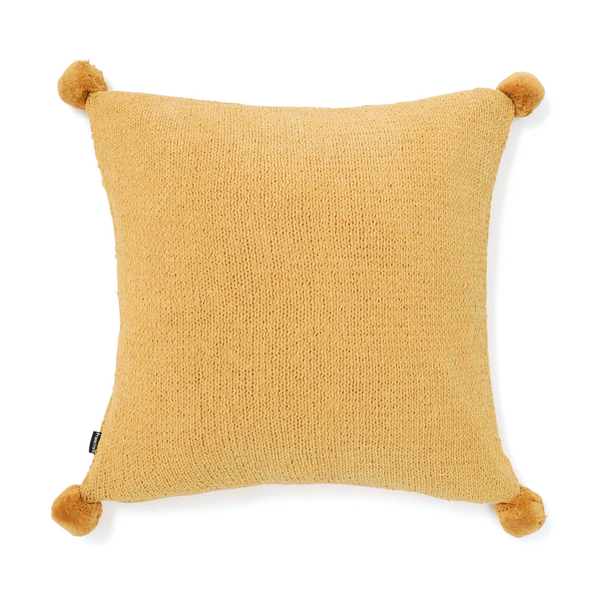 ポンポンニット クッションカバー 45×45 イエロー（060） - Image 2