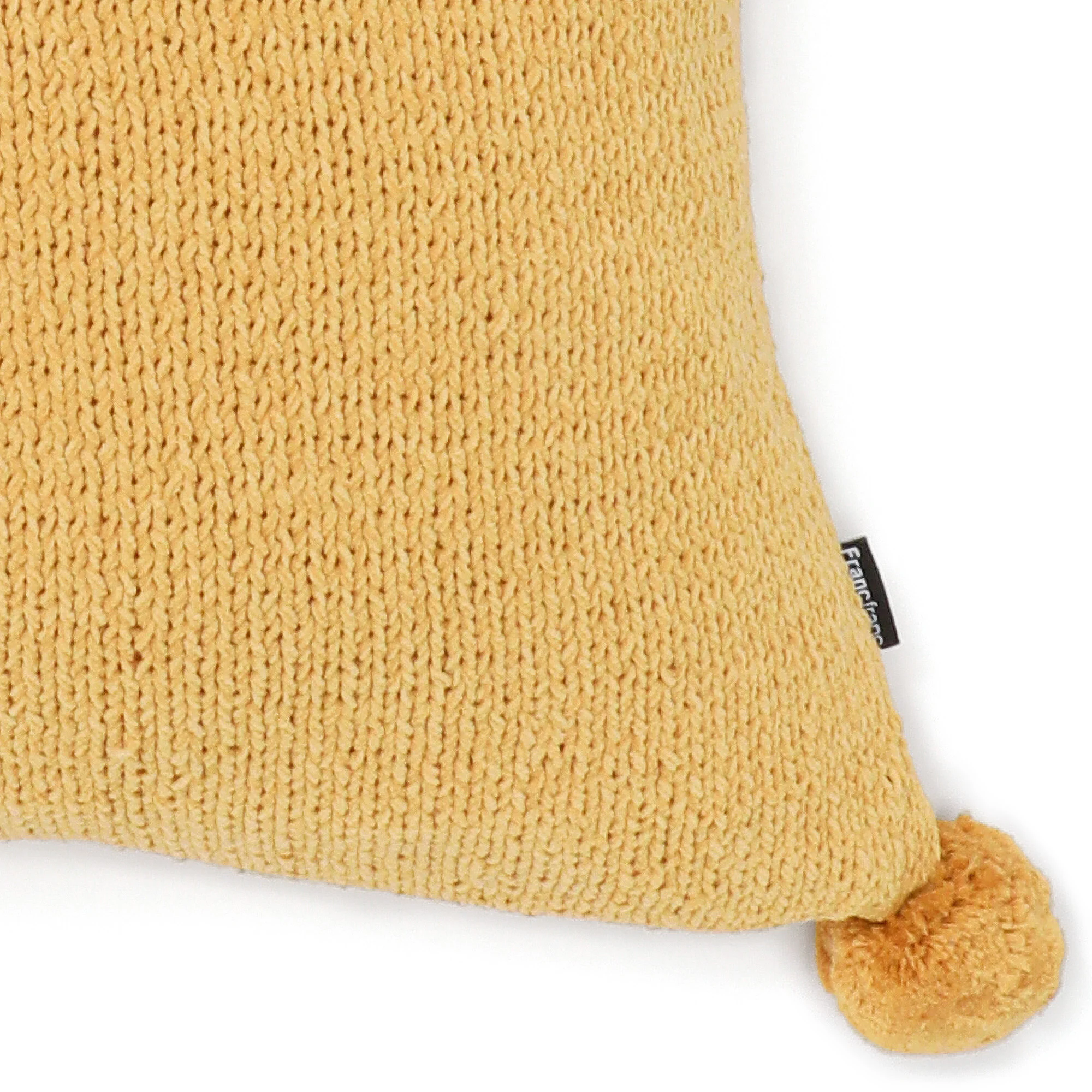 ポンポンニット クッションカバー 45×45 イエロー（060） - Image 3