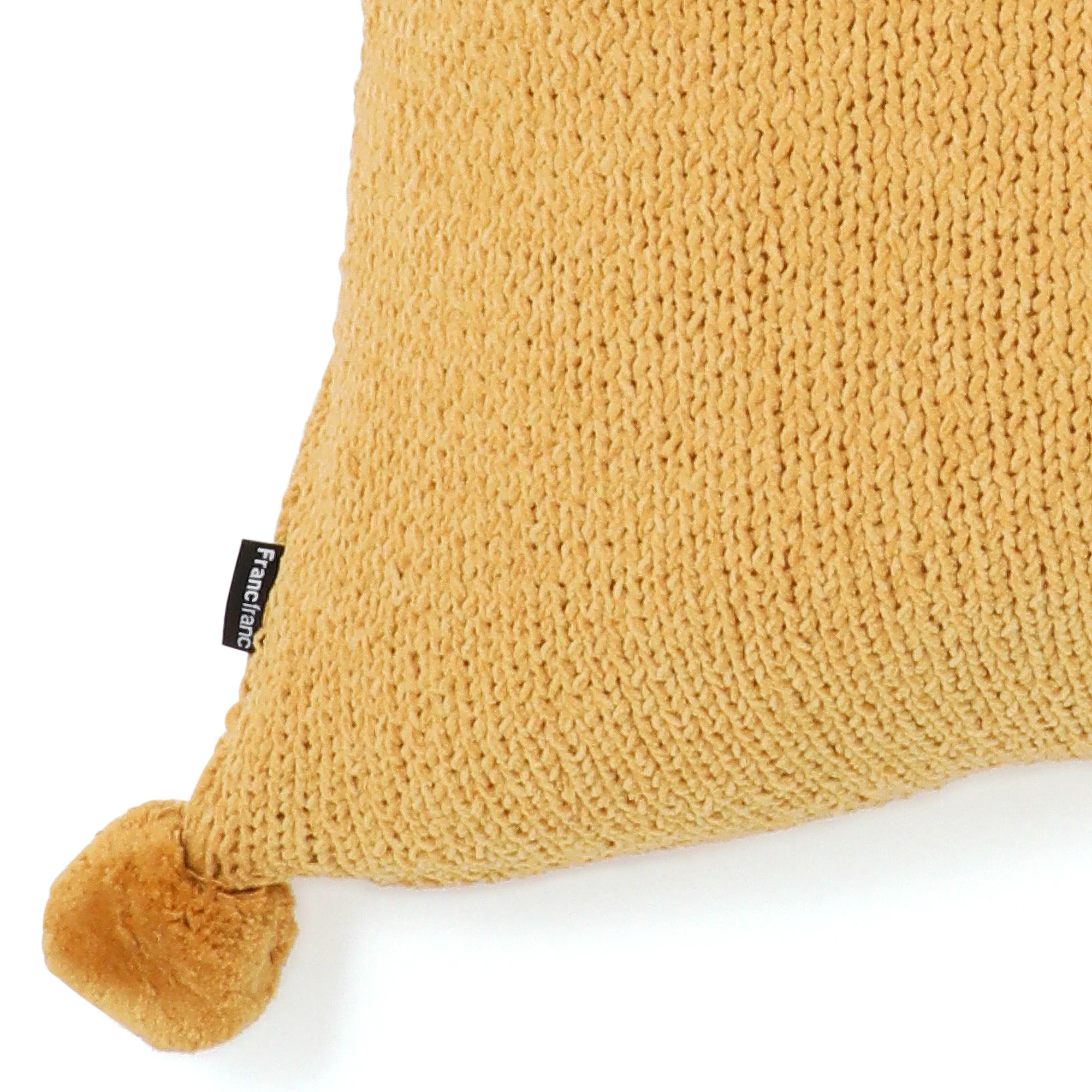 ポンポンニット クッションカバー 45×45 イエロー（060） - Image 4