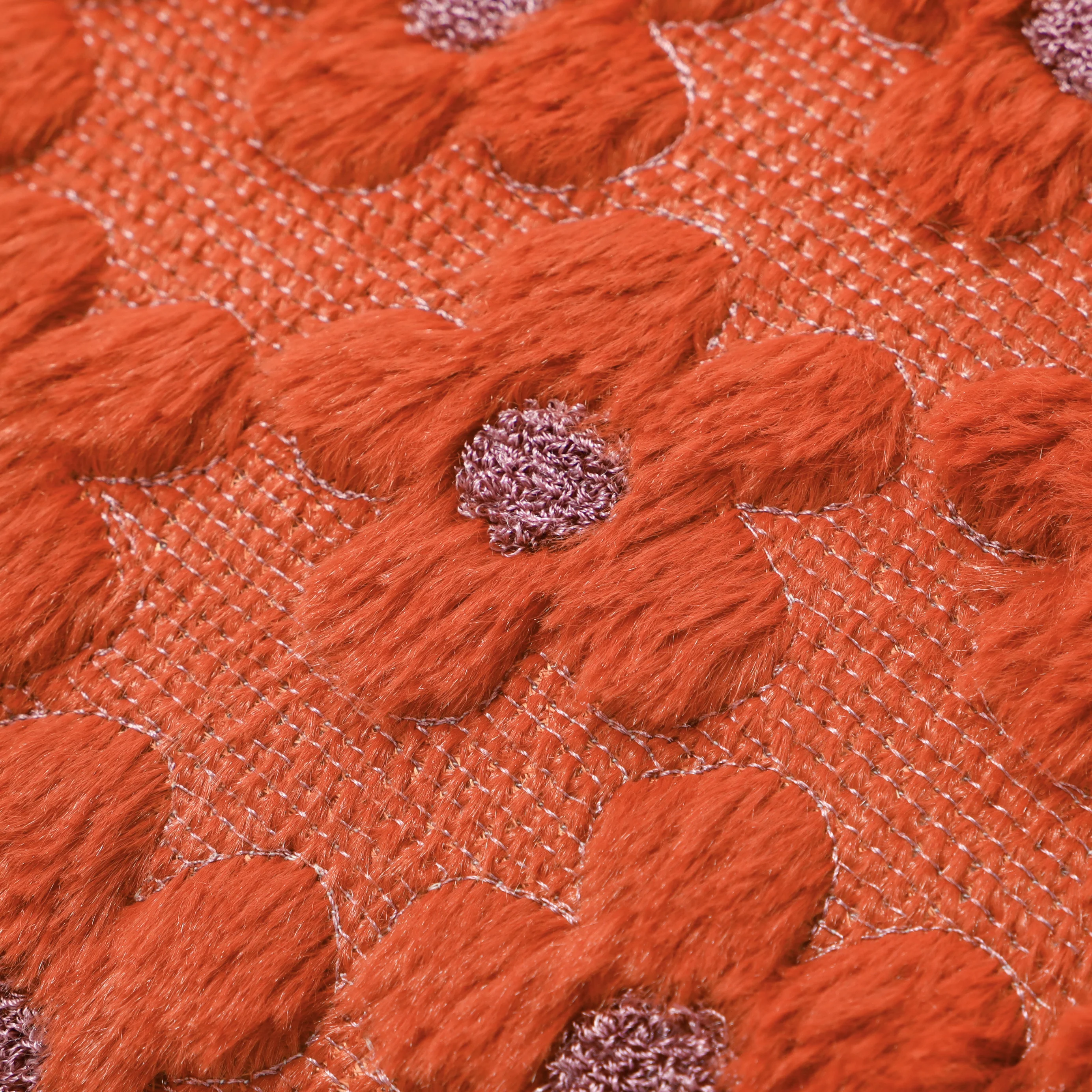 ファー  クッションカバー 45×45 オレンジ（L-050） - Image 6