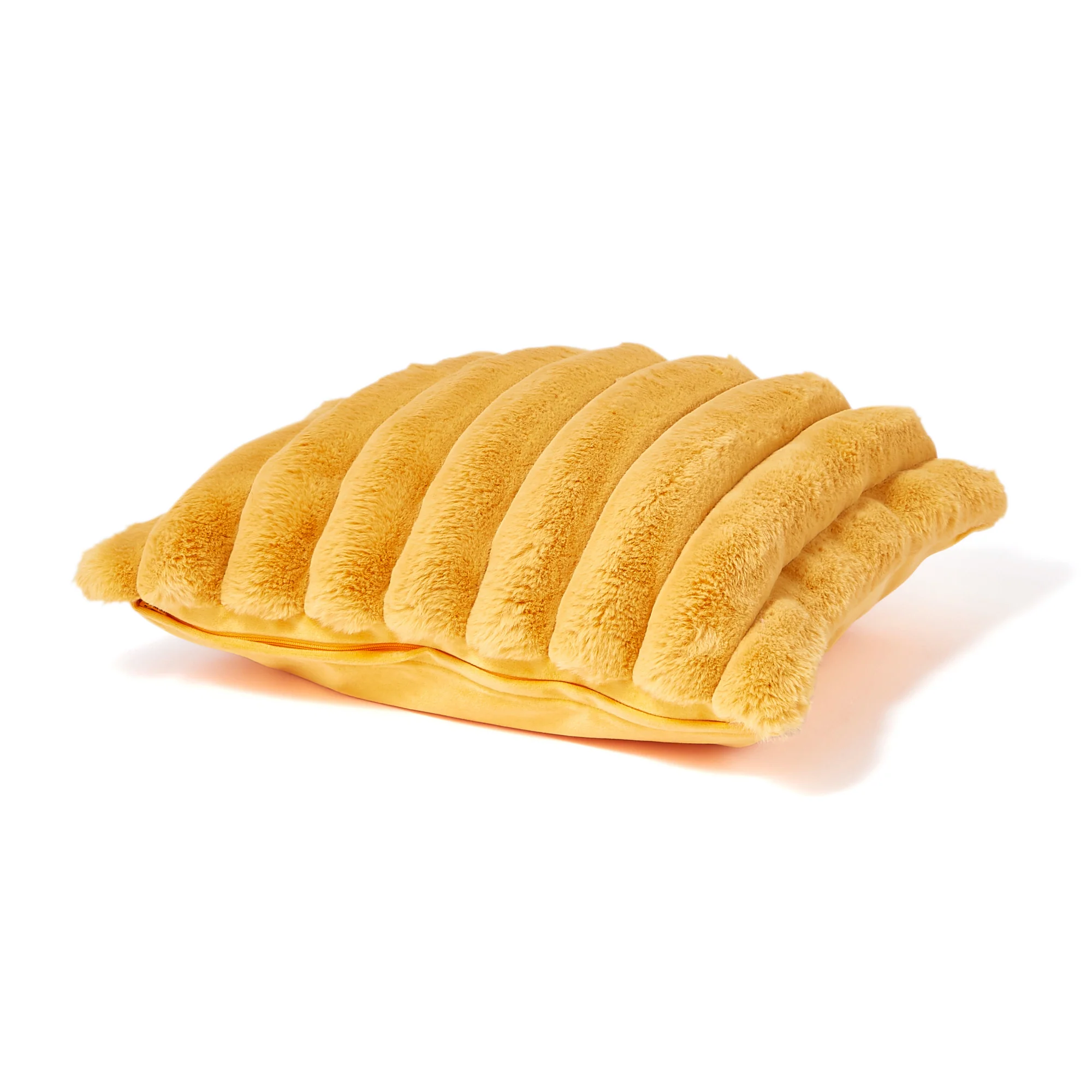 ファー クッションカバー 45×45 イエロー（J-003） - Image 6