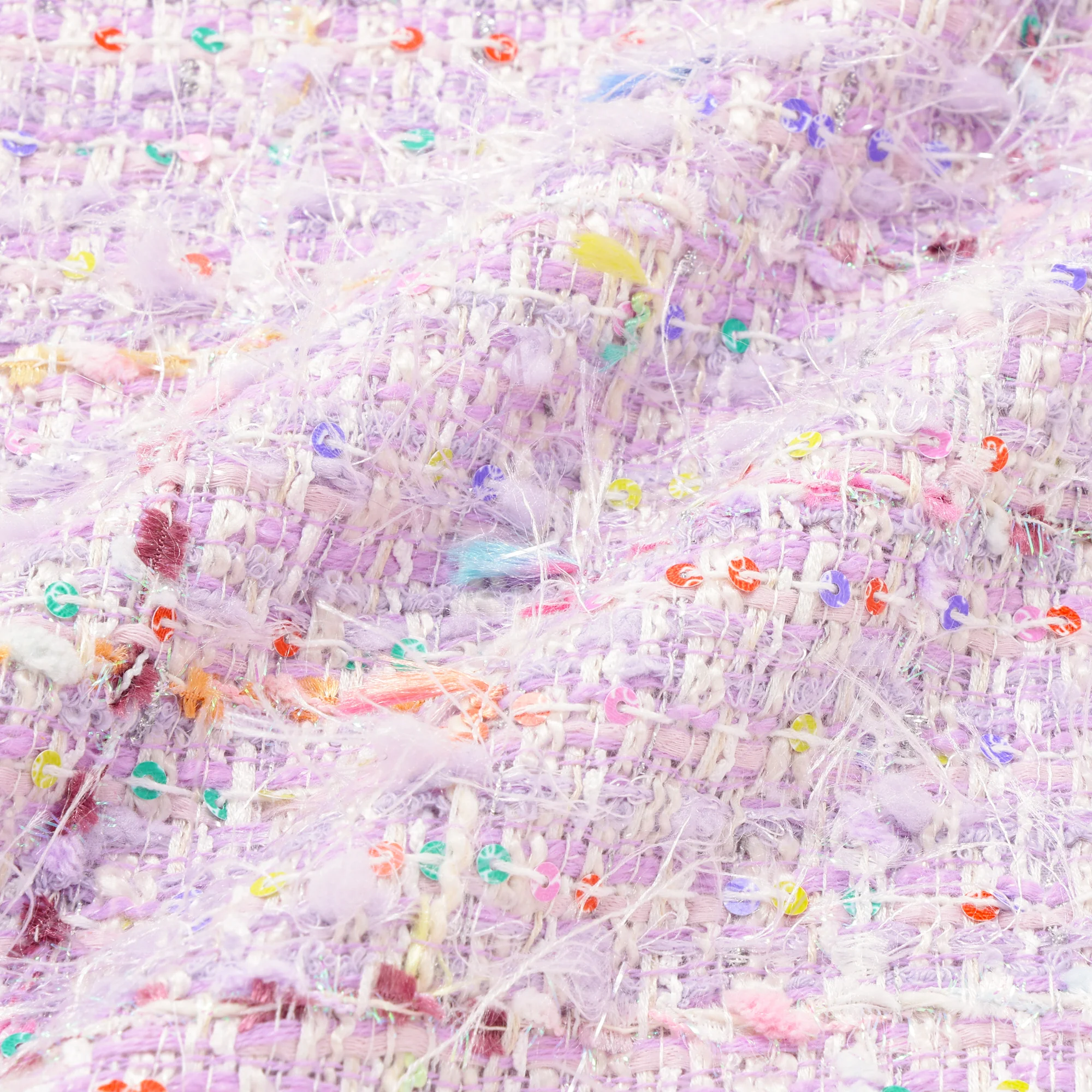 ファンシーツイード クッションカバー 450×450 パープル（C-075） - Image 3