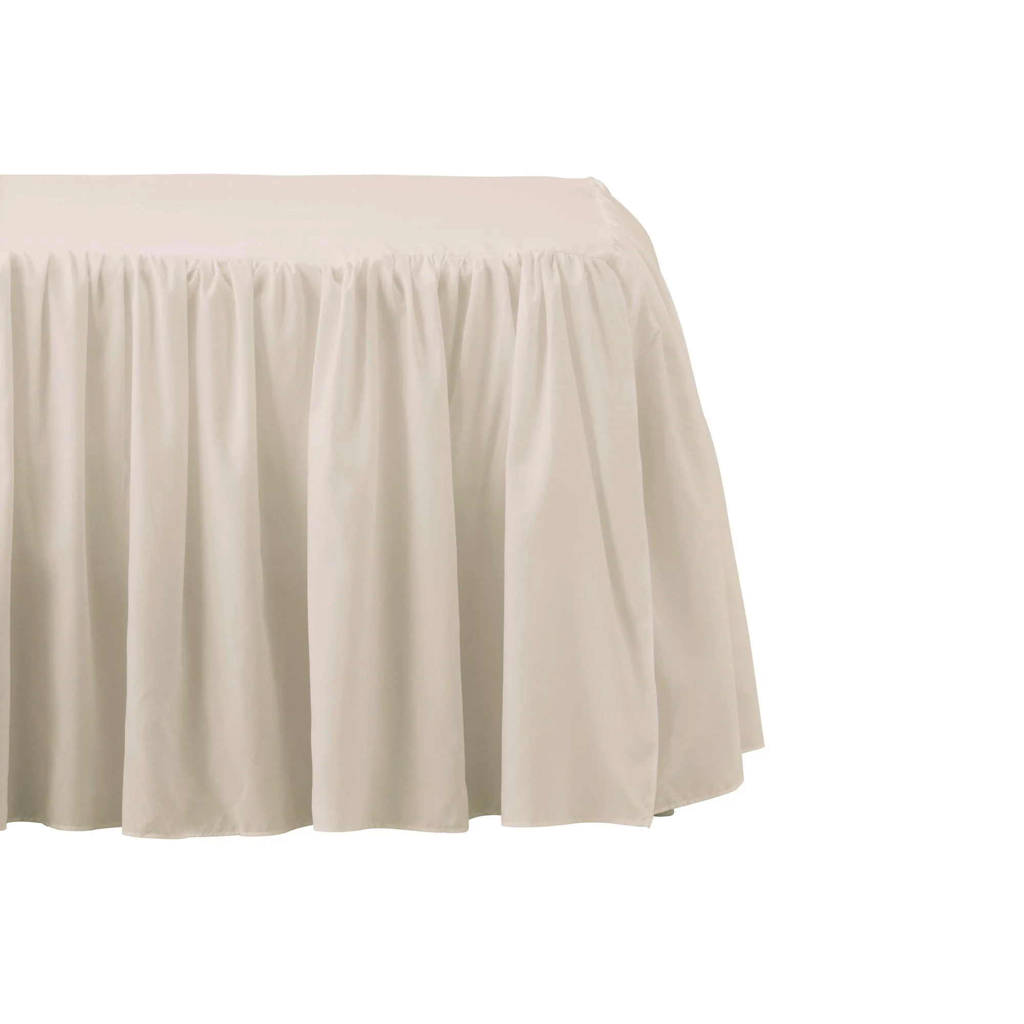 目隠しになるフリル付きシーツ ダブル ベージュ - Image 2