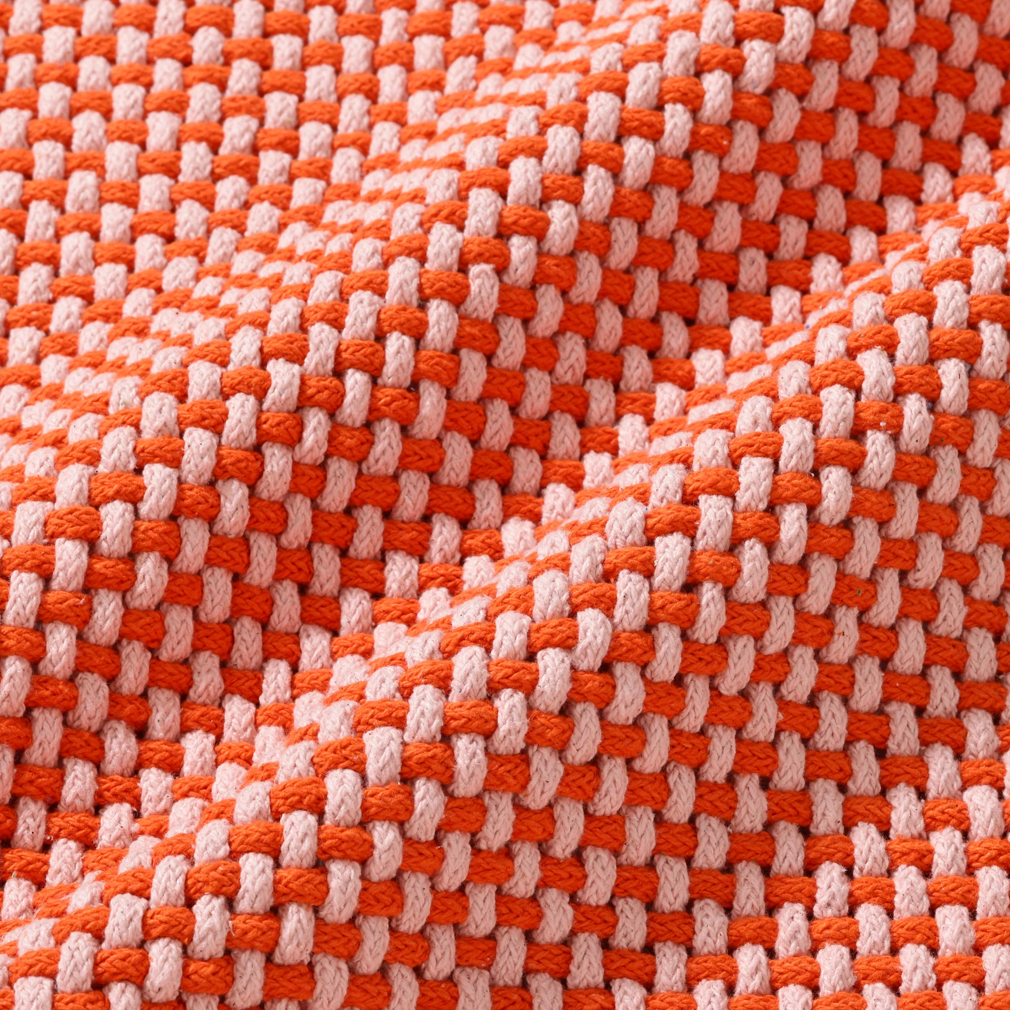 ロープヤーン コットンラグ M 1700×1300 ピンク×オレンジ - Image 4