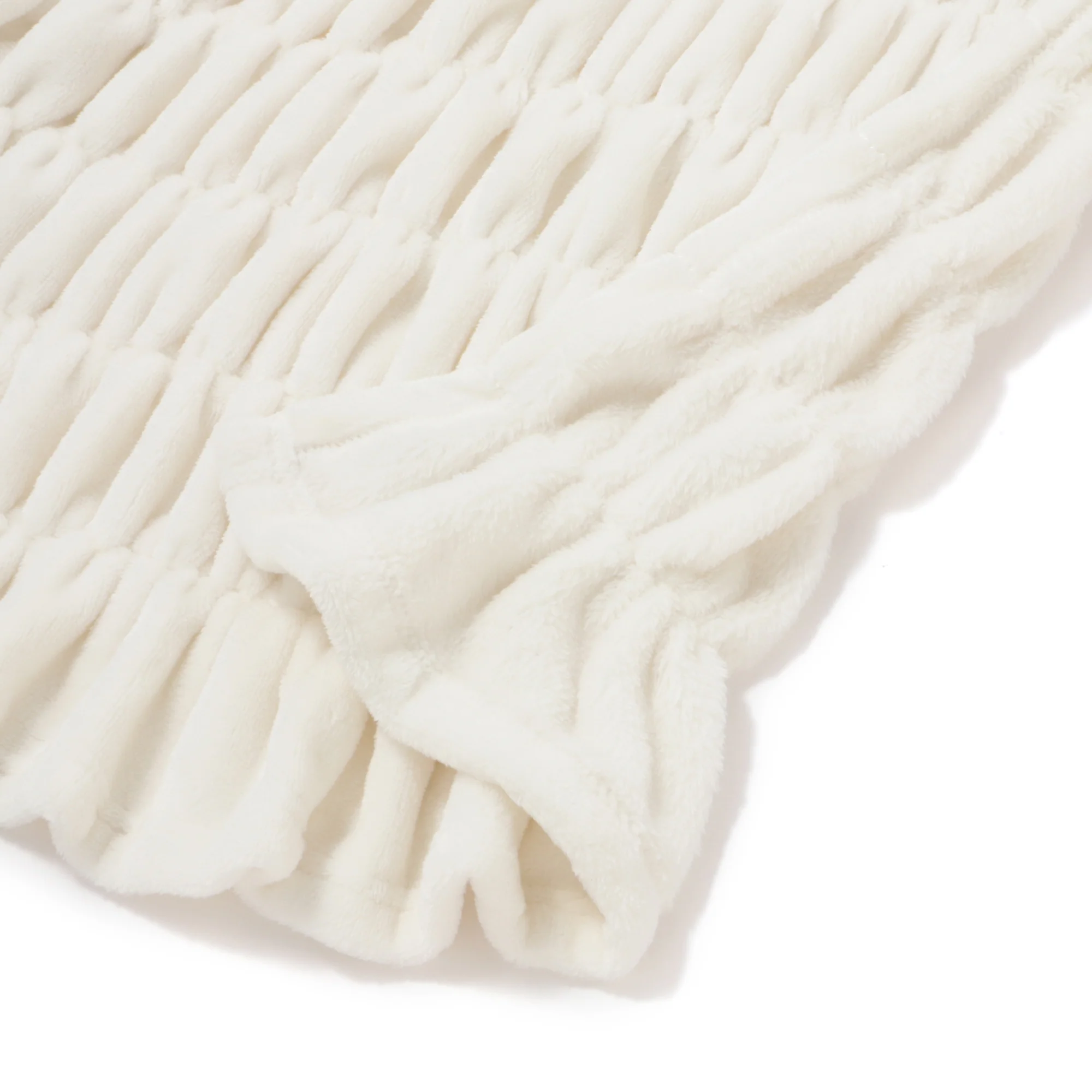 WARMY CICA リップル ブランケット（毛布） ダブル 1800×2000 アイボリー - Image 3