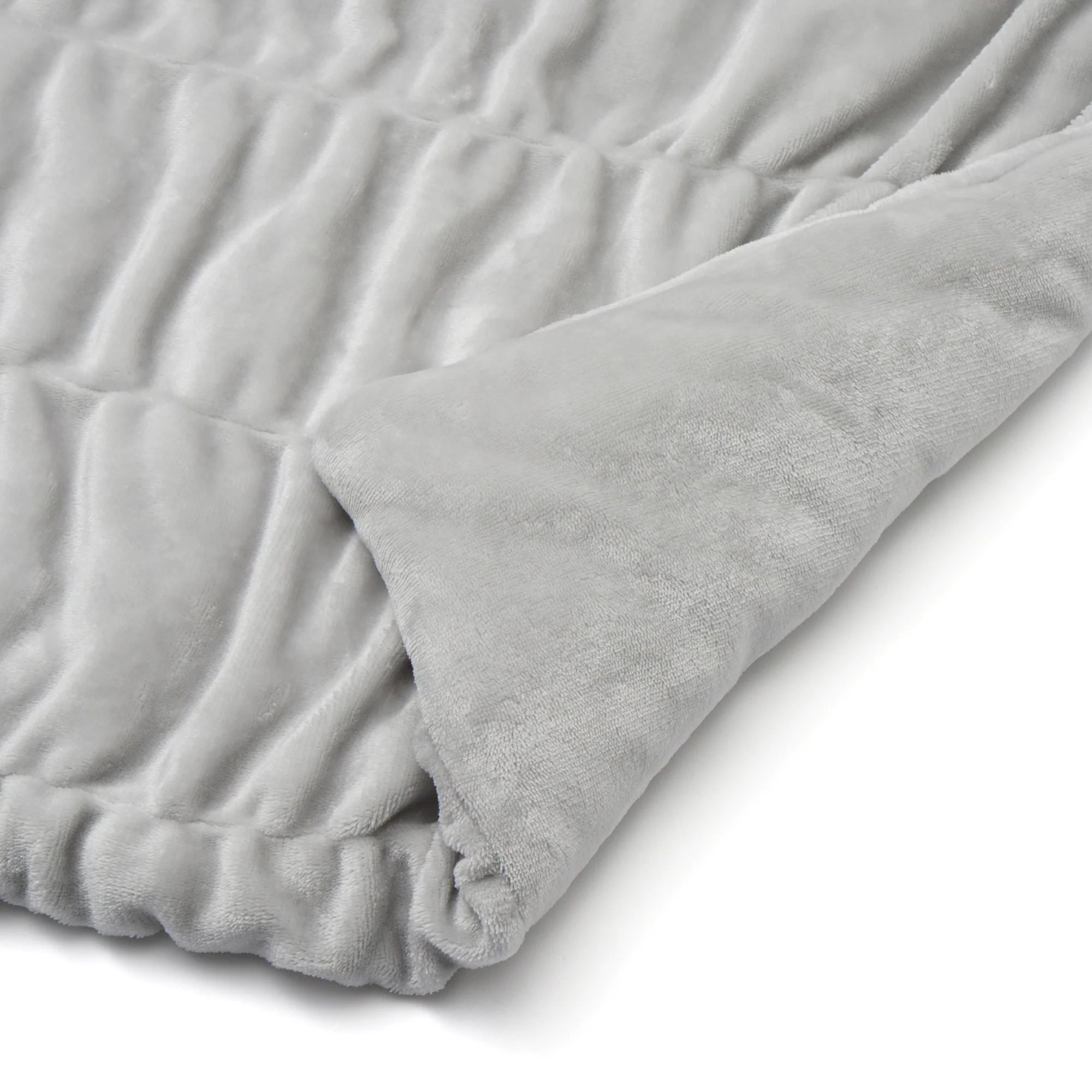 【EC限定】WARMY 中わた入りブランケット リップル（毛布） ダブル 1800×2000 グレー - Image 3