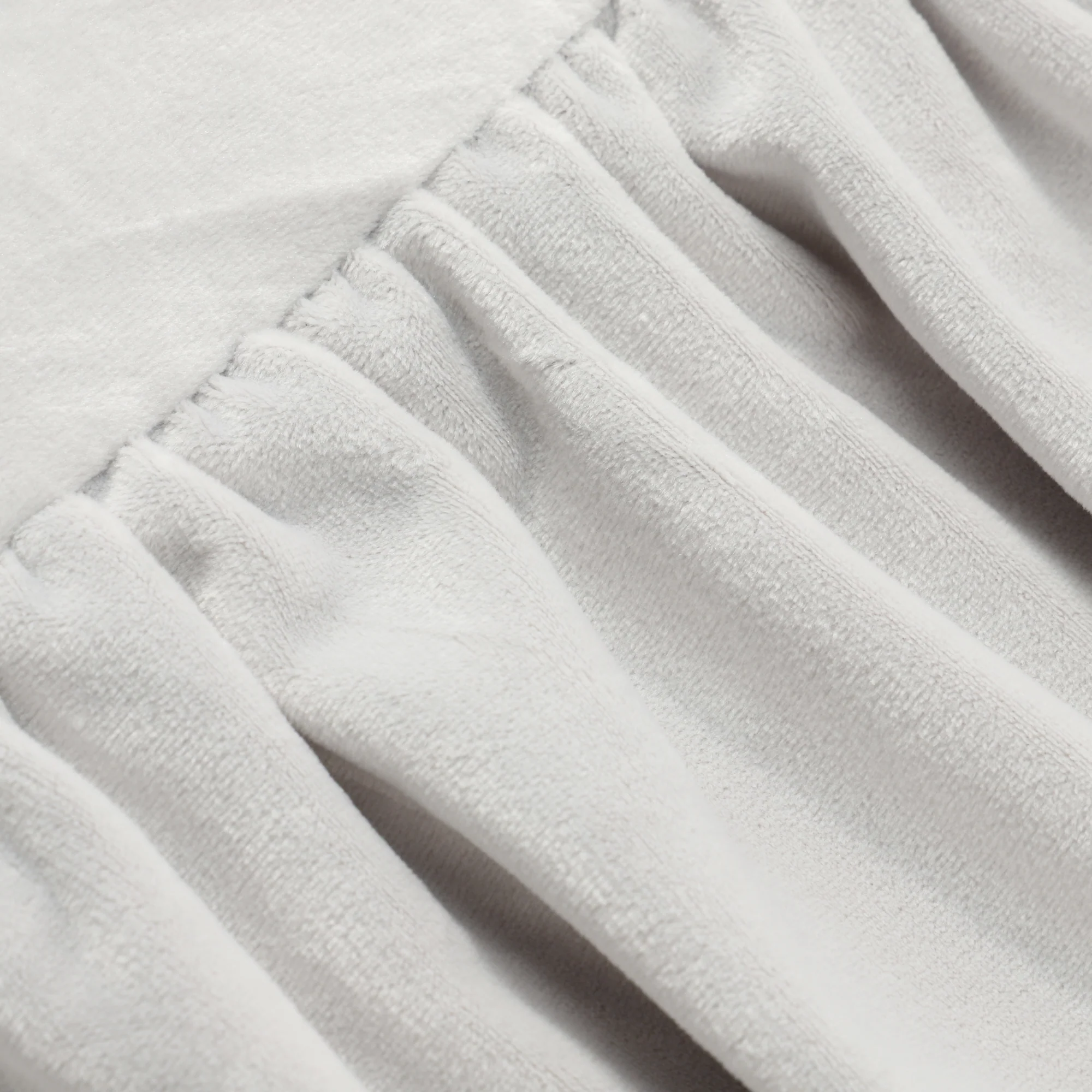 WARMY アルガンオイル加工 フリル ベッドパッド セミダブル グレー - Image 7