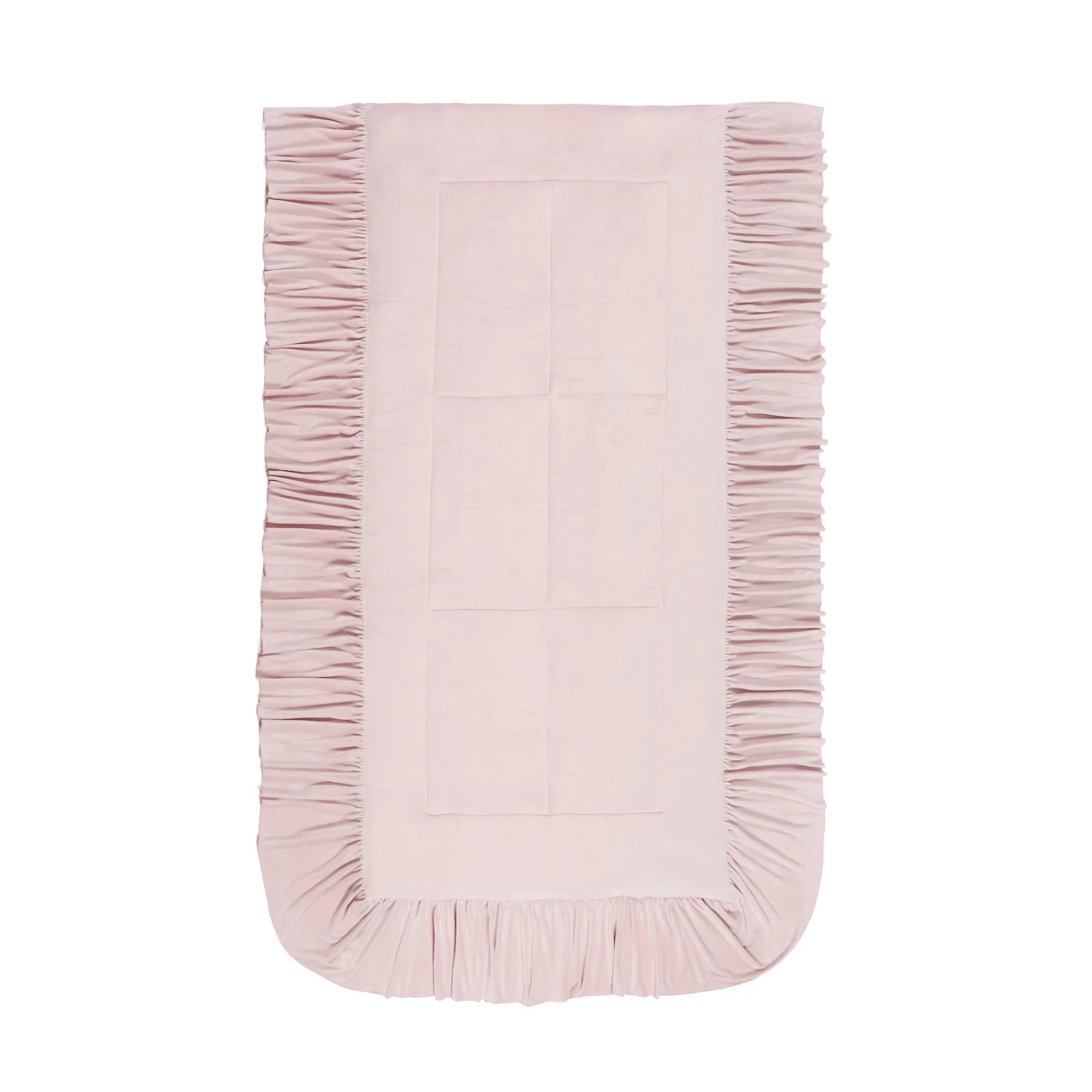 WARMY アルガンオイル加工 フリル ベッドパッド ダブル ピンク - Image 10