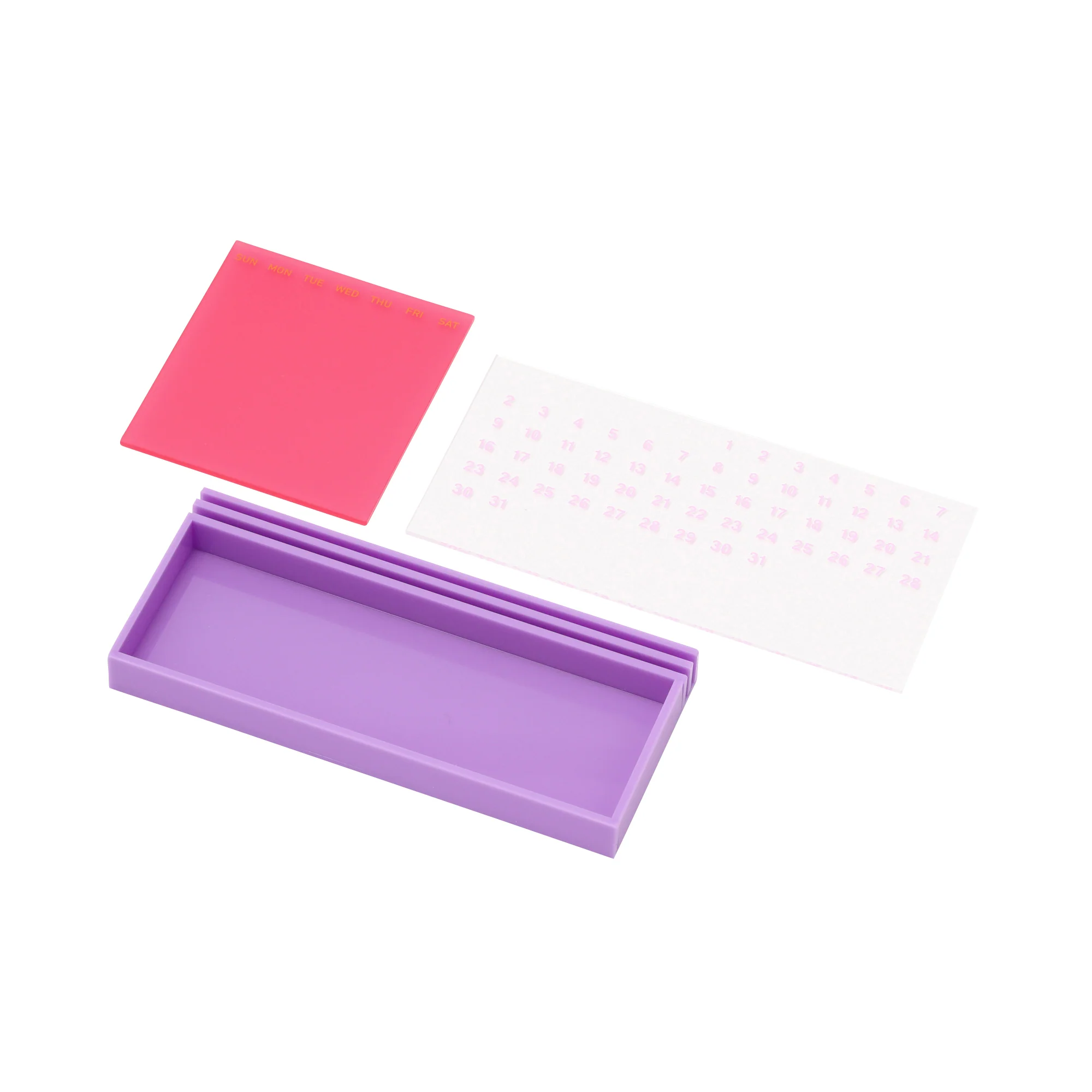 アクリル ペントレイ カレンダー ピンク×パープル - Image 5
