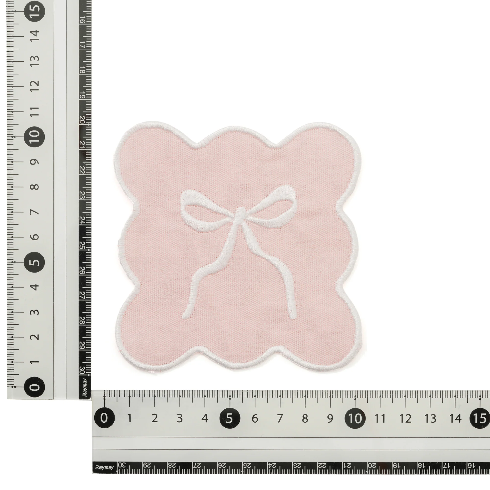 刺繍リボン コースター ピンク - Image 5