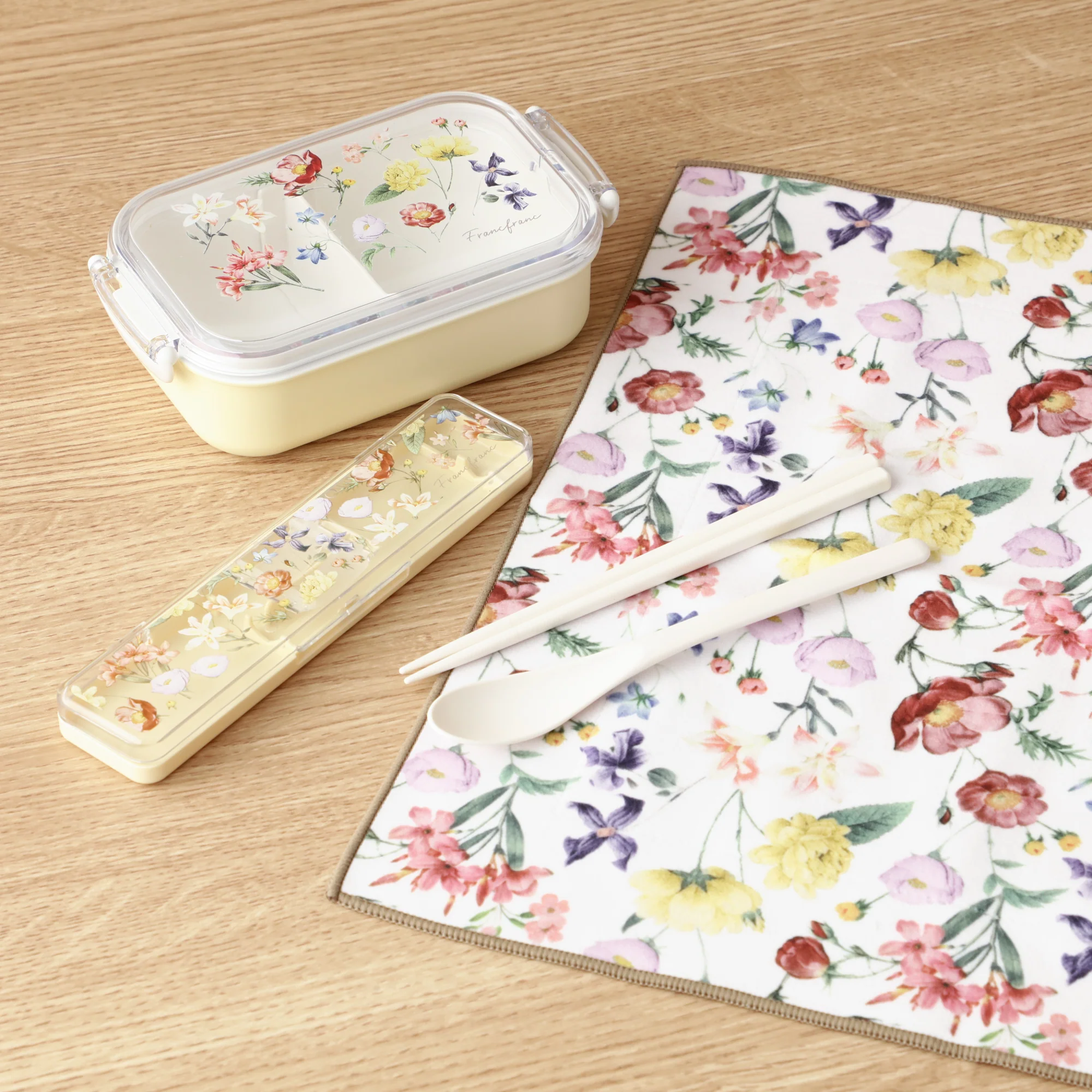 結ばず包める ランチクロス マルチフラワー アイボリー - Image 10