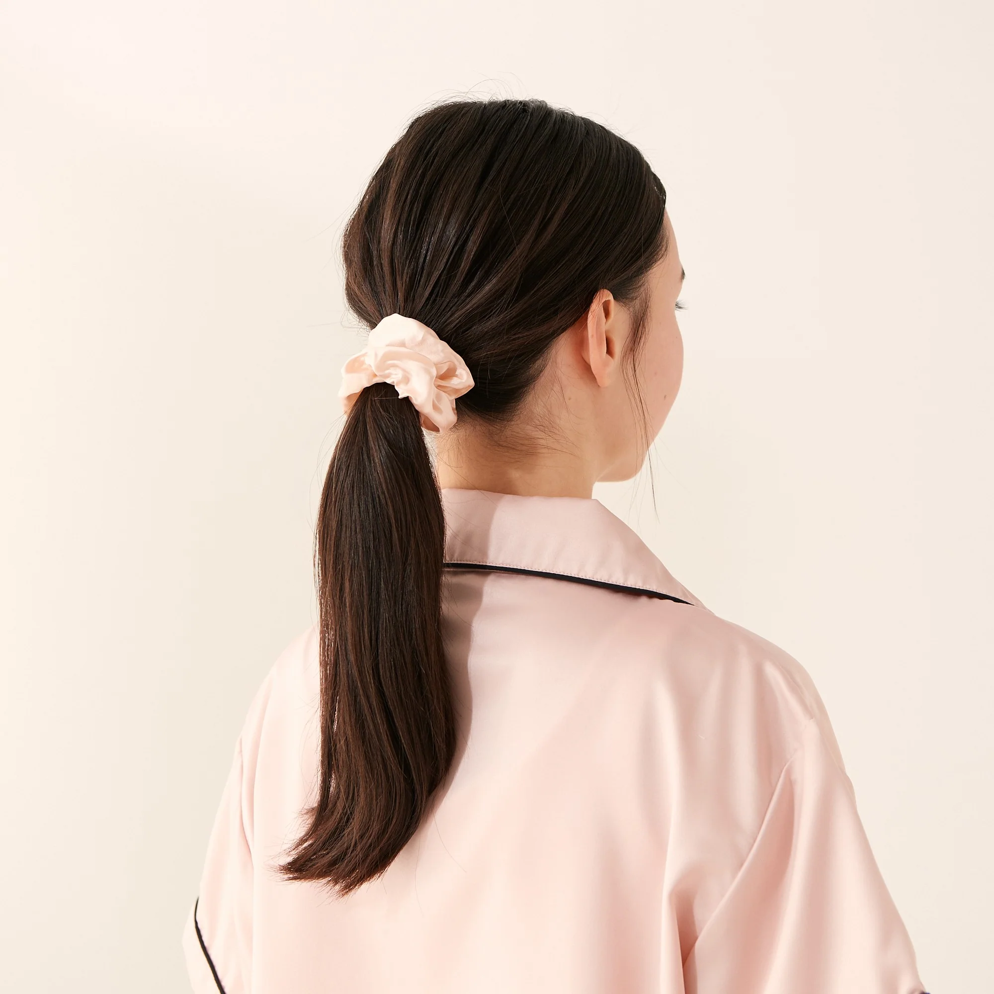 シルク ヘアゴム 3個セット ピンク - Image 7