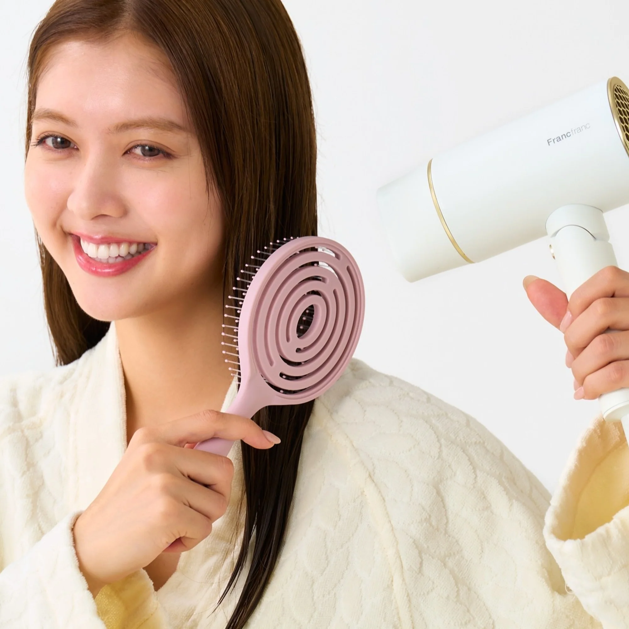 ヘアドライブラシ アイボリー - Image 2