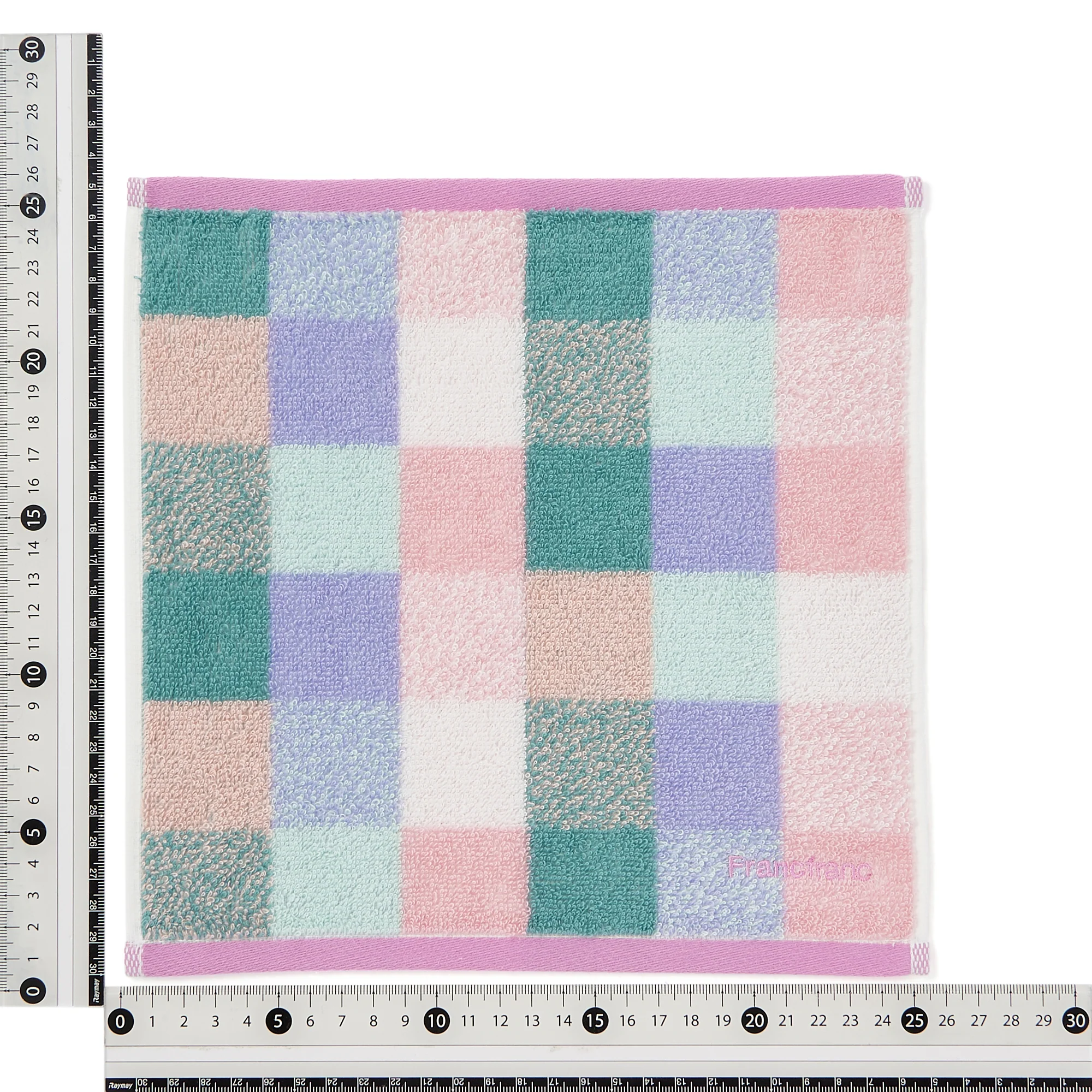バロット 抗菌防臭ハンカチ ミックスチェック ピンク - Image 6