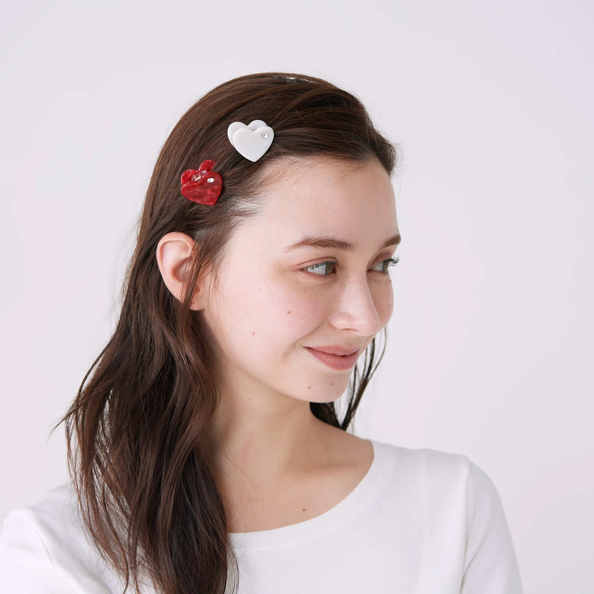 ハート 前髪&ミニヘアクリップセット - Image 2