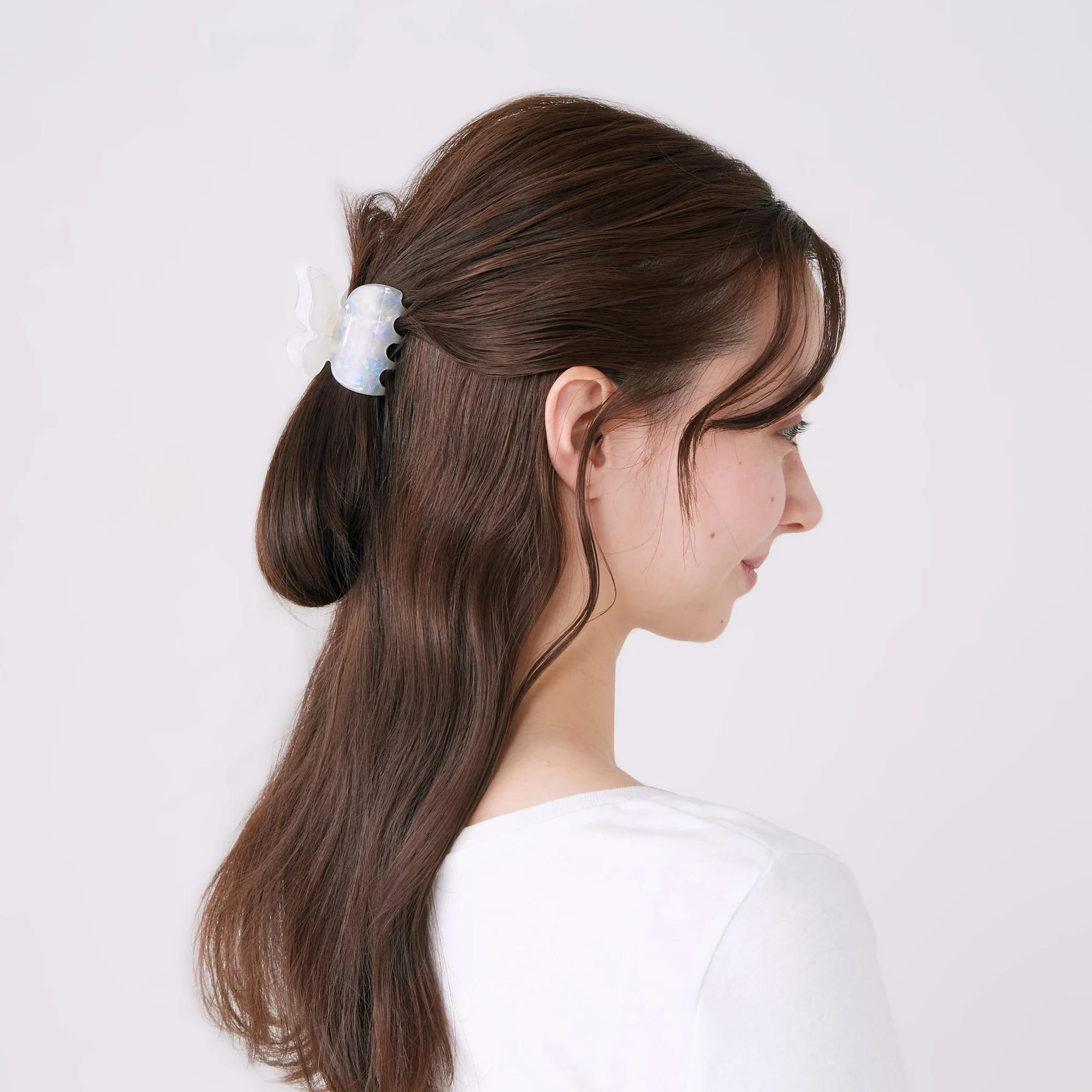 バタフライ ヘアクリップ ホワイト - Image 4