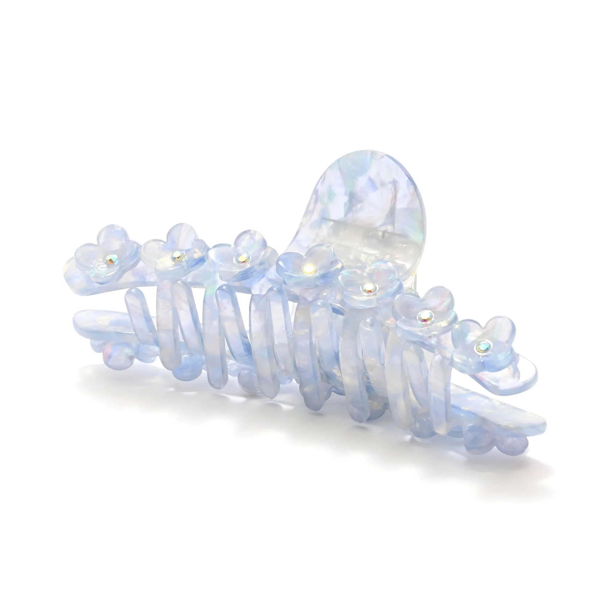 フラワー ヘアクリップ ライトブルー - Image 4