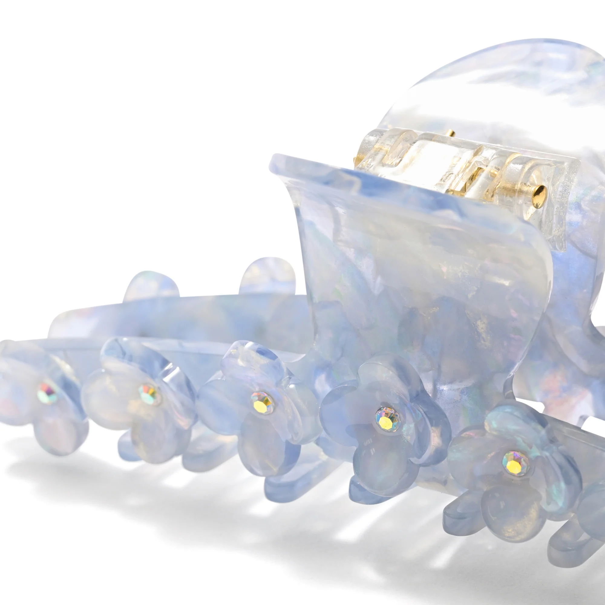 フラワー ヘアクリップ ライトブルー - Image 6