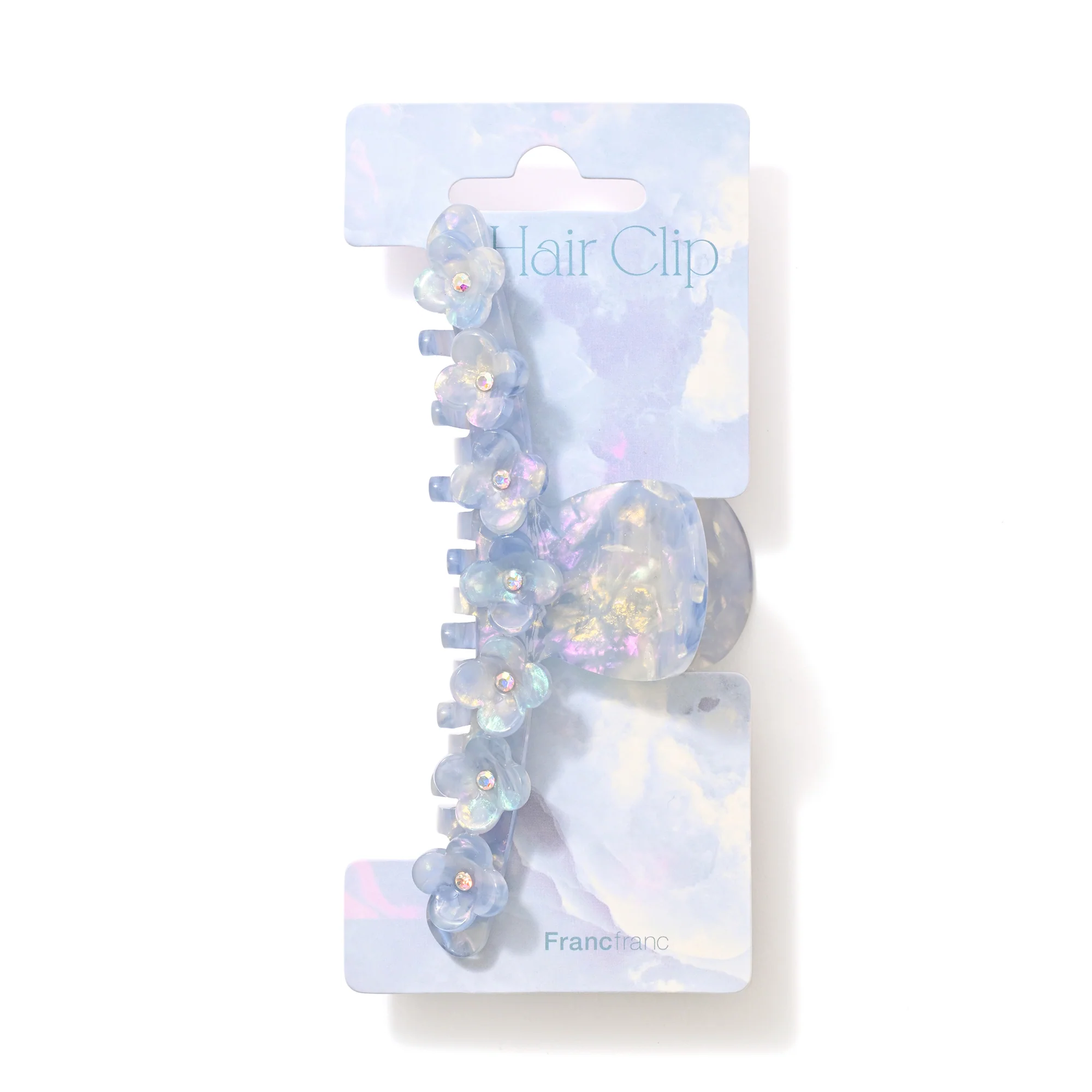 フラワー ヘアクリップ ライトブルー - Image 7