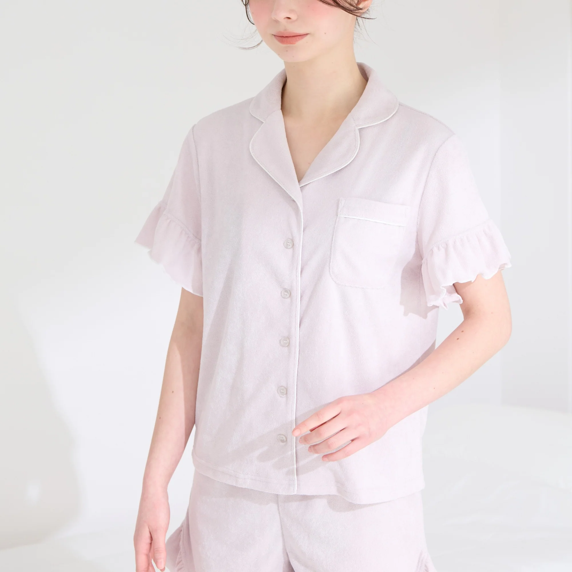 キシリトール加工 パイルパジャマ ラベンダー - Image 3