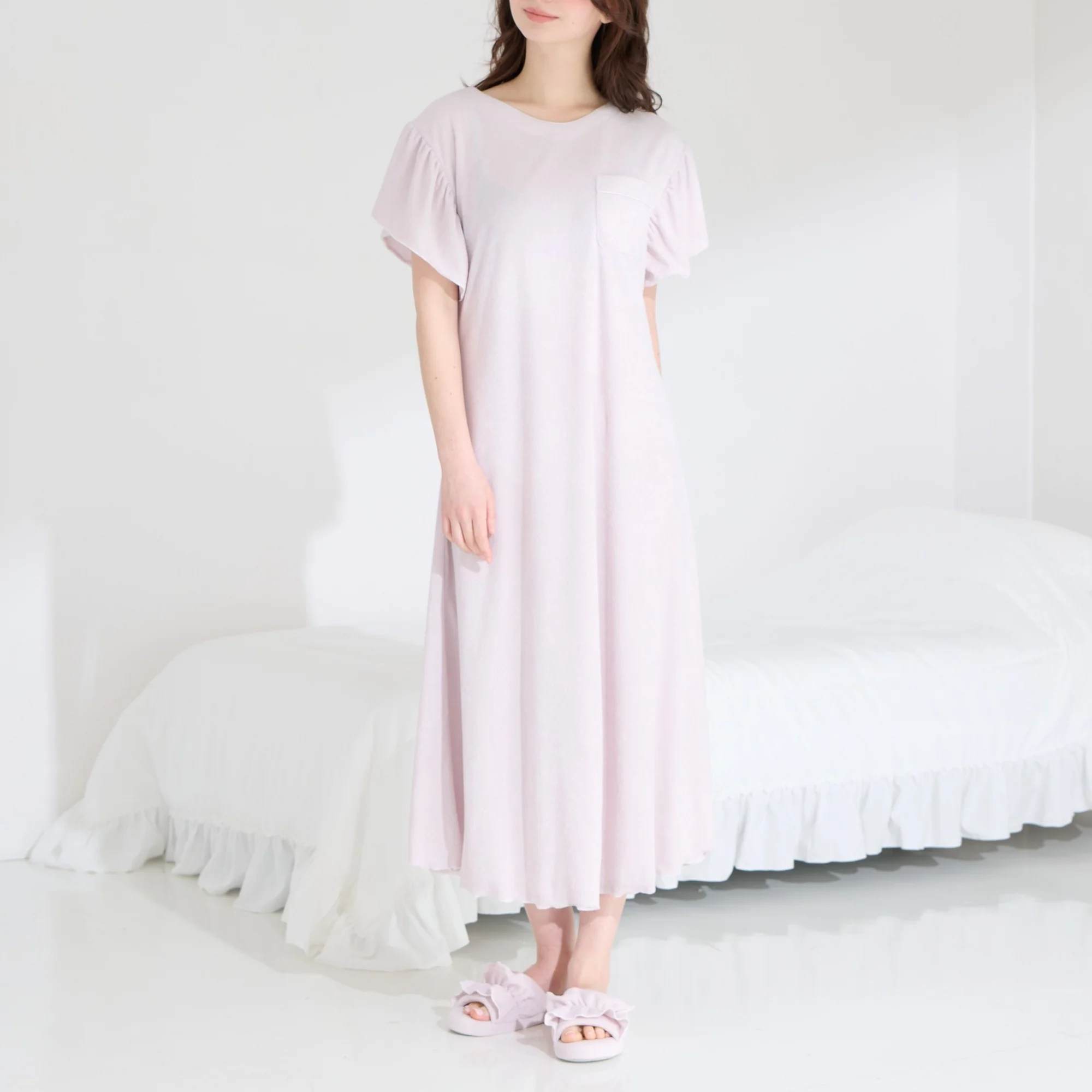 キシリトール加工 パイルワンピース ラベンダー - Image 2