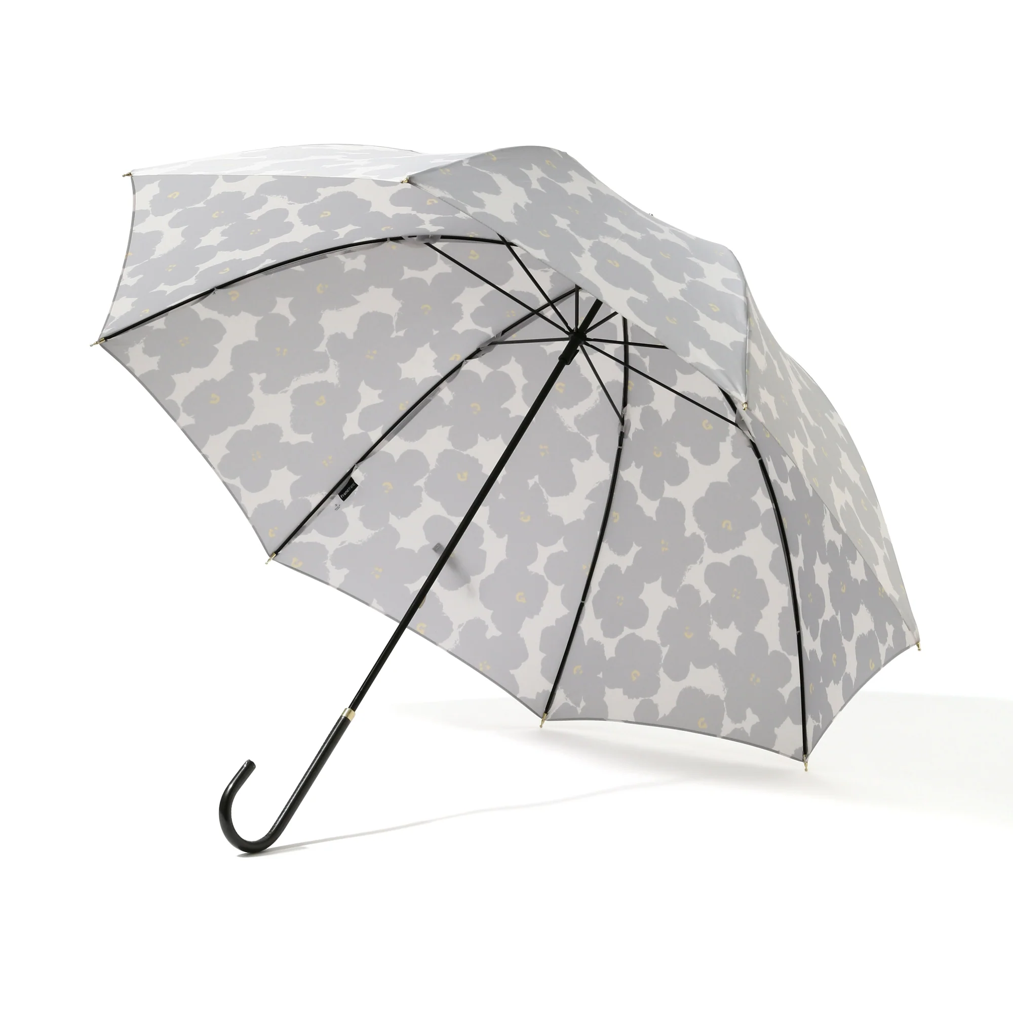 ハナプリント 長傘 58cm グレー（晴雨兼用） - Image 4