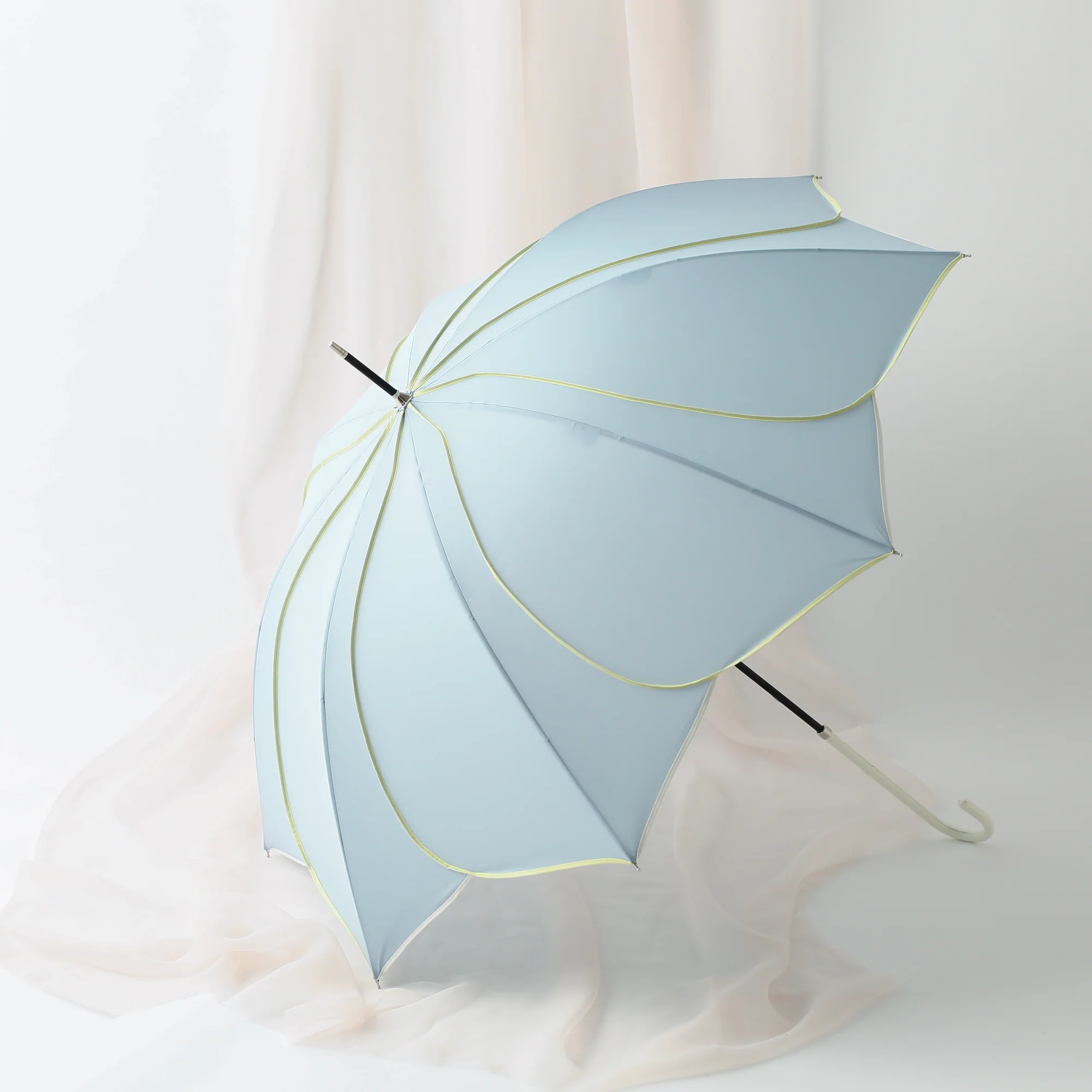 バイカラーパイピング 長傘 58cm グリーン - Image 7