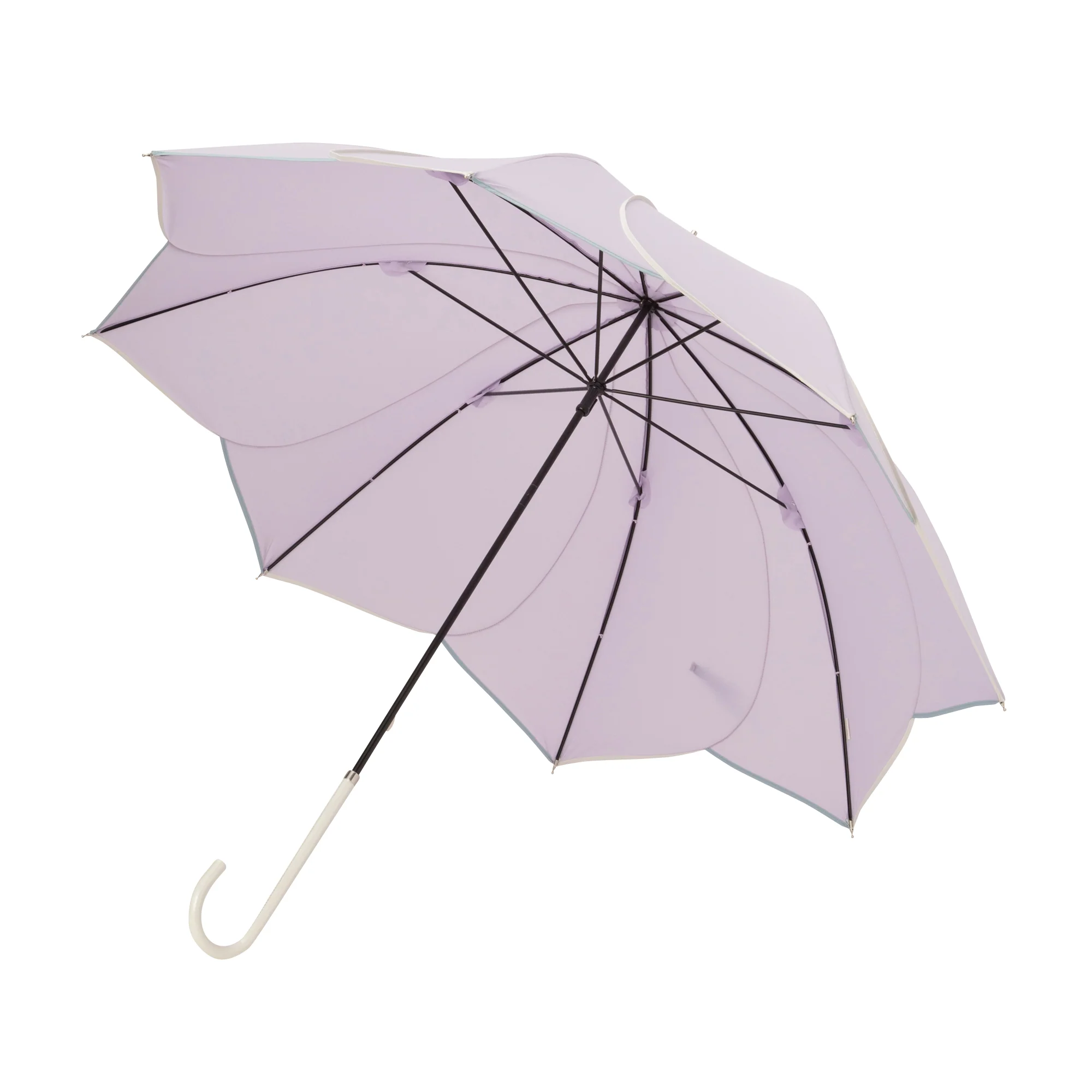 バイカラーパイピング 長傘 58cm パープル - Image 3